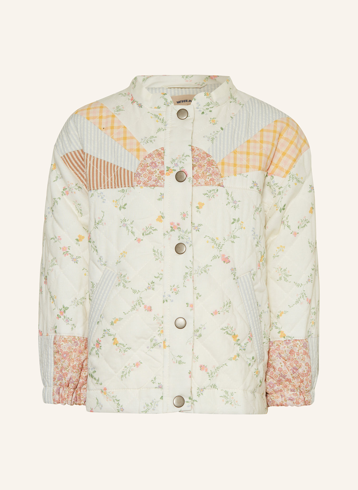 WHEAT Steppjacke: ECRU/ GRÜN/ ROSA