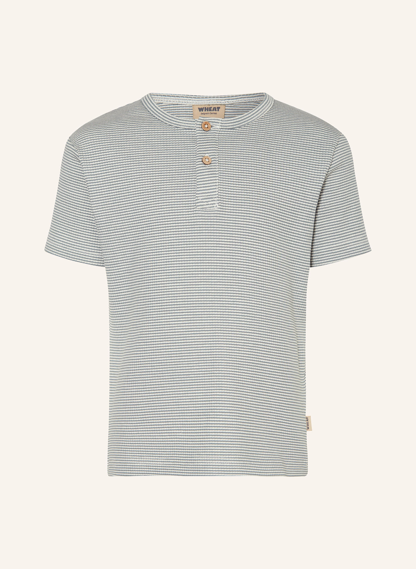 WHEAT T-Shirt LUMI: HELLGRÜN/ WEISS