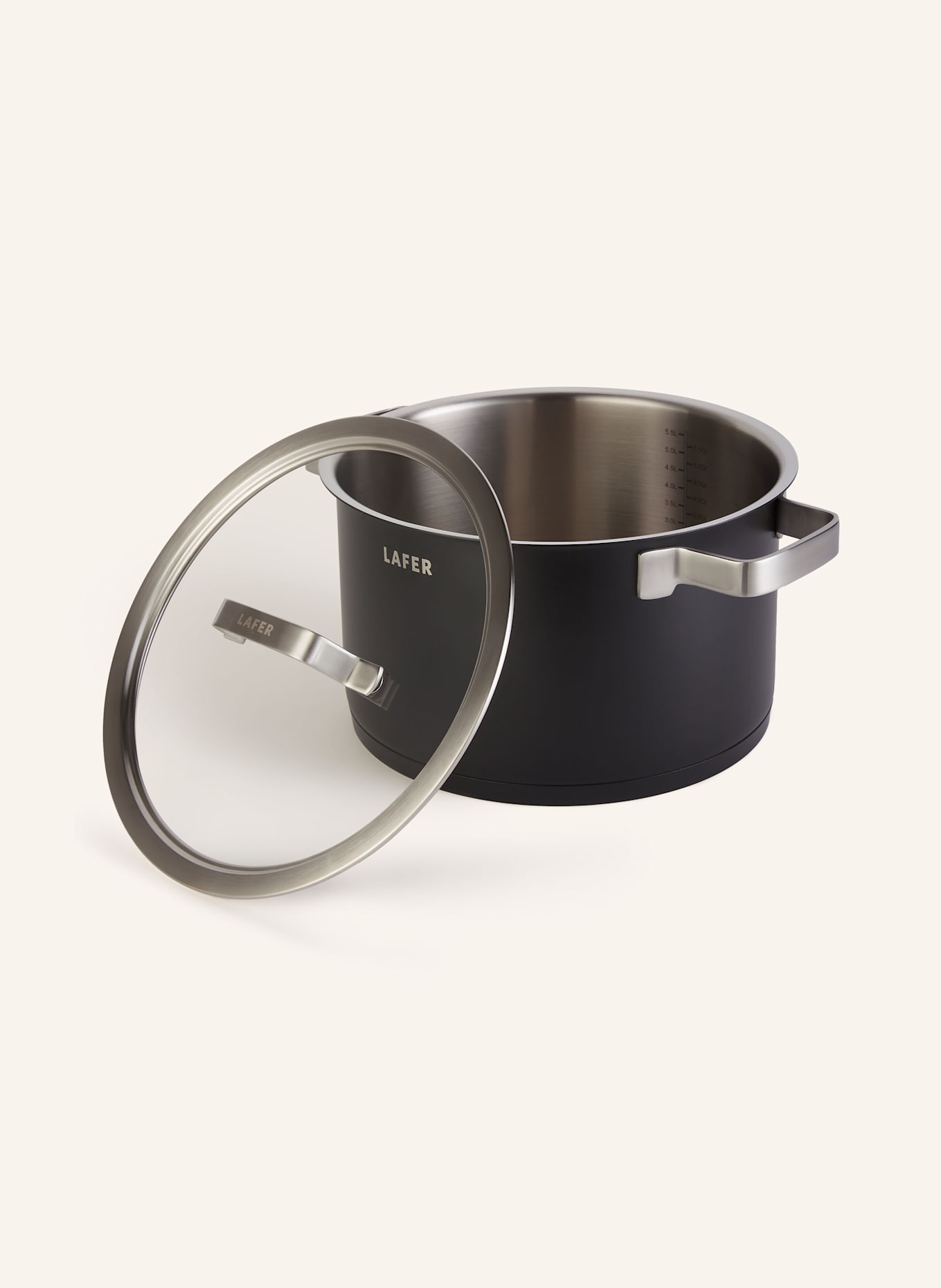 JOHANN LAFER EDITION 4dílná Sada nádobí: TMAVĚ ŠEDÁ / STŘÍBRNÁ