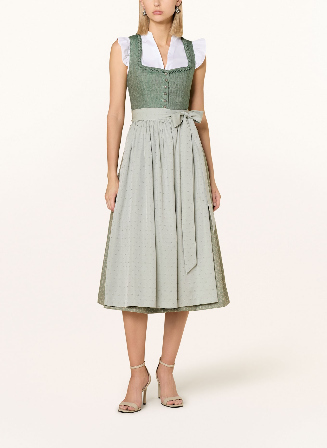 anno domini Leinendirndl VALERIE: GRÜN