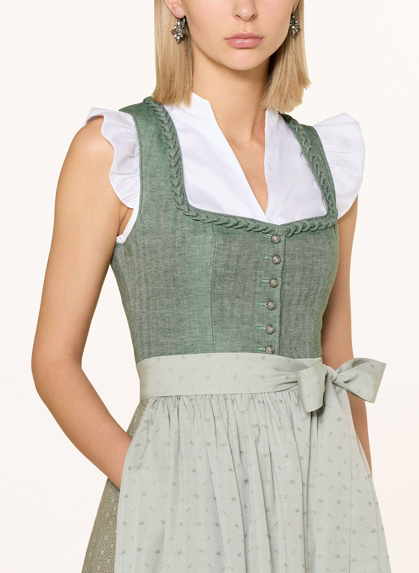 anno domini Leinendirndl VALERIE: GRÜN