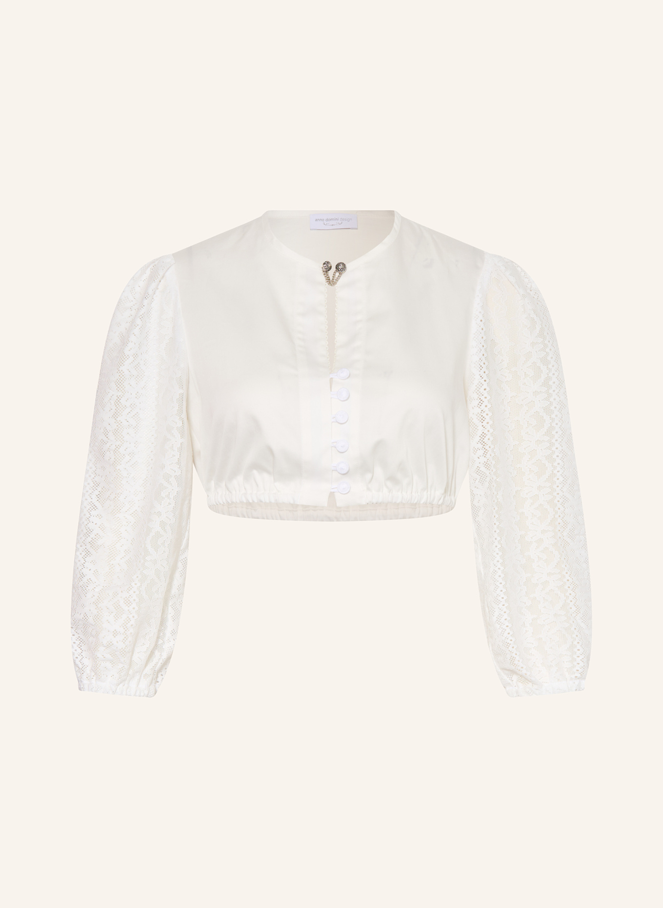 anno domini Dirndlbluse CARO mit 3/4-Arm: ECRU