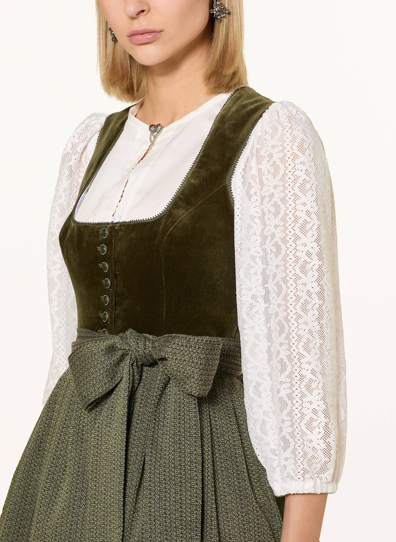 anno domini Dirndlbluse CARO mit 3/4-Arm: ECRU