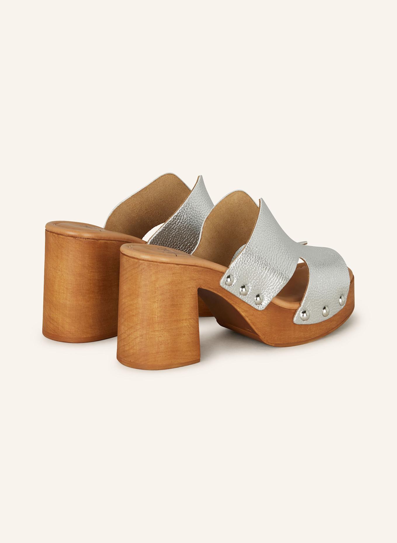 È MIA Mules mit Nieten: SILBER