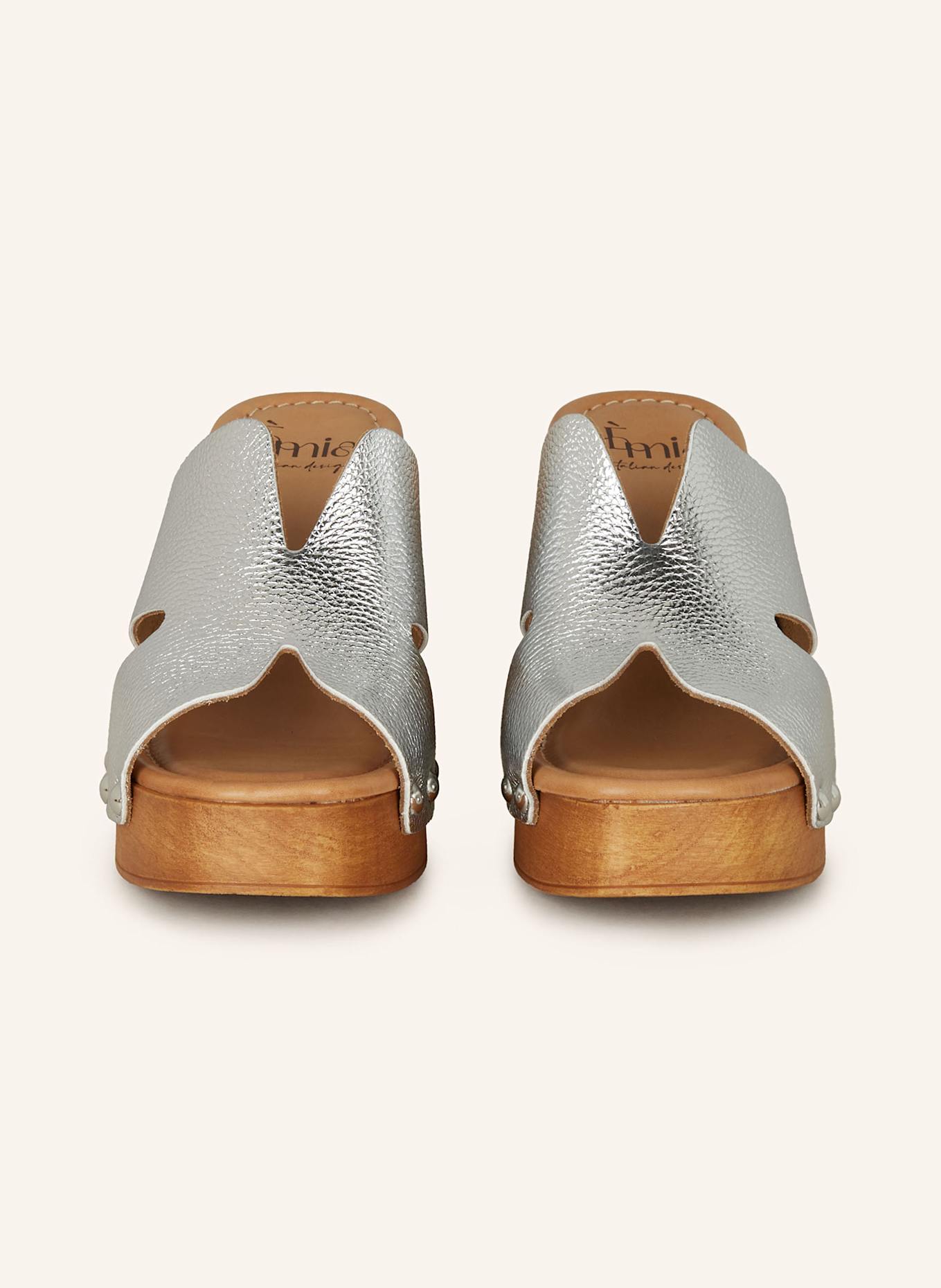 È MIA Mules mit Nieten: SILBER