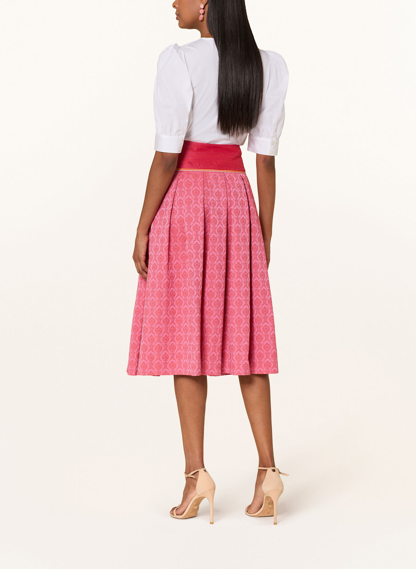 ROCKMACHERIN Trachten skirt BEERIG: PINK/ SALMON