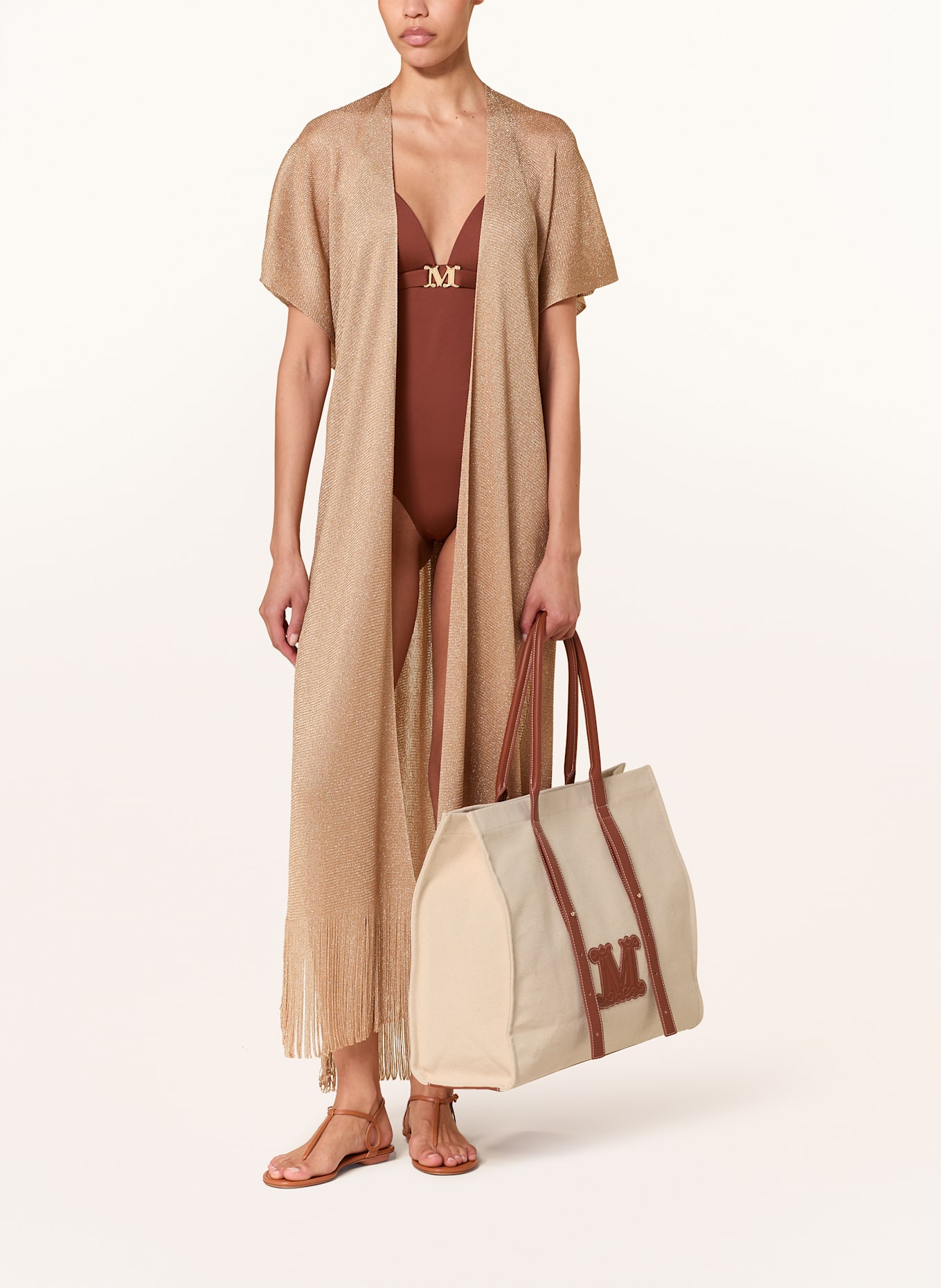 Max Mara BEACHWEAR Plážová taška BRAVABEACH: REŽNÁ / KOŇAKOVÁ