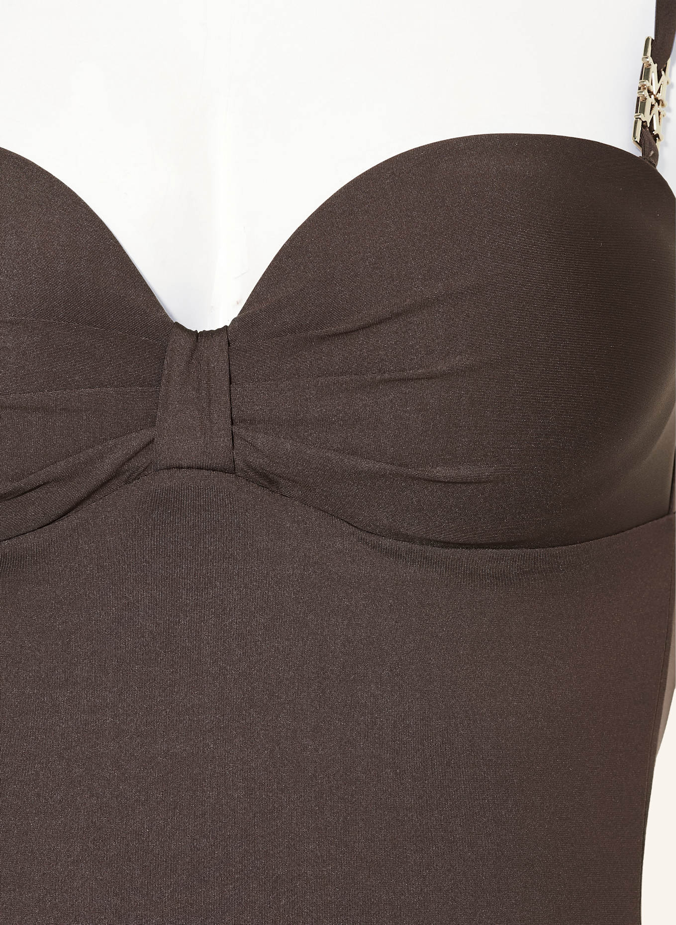 Max Mara BEACHWEAR Strój kąpielowy bandeau CHANTAL: CIEMNOBRĄZOWY