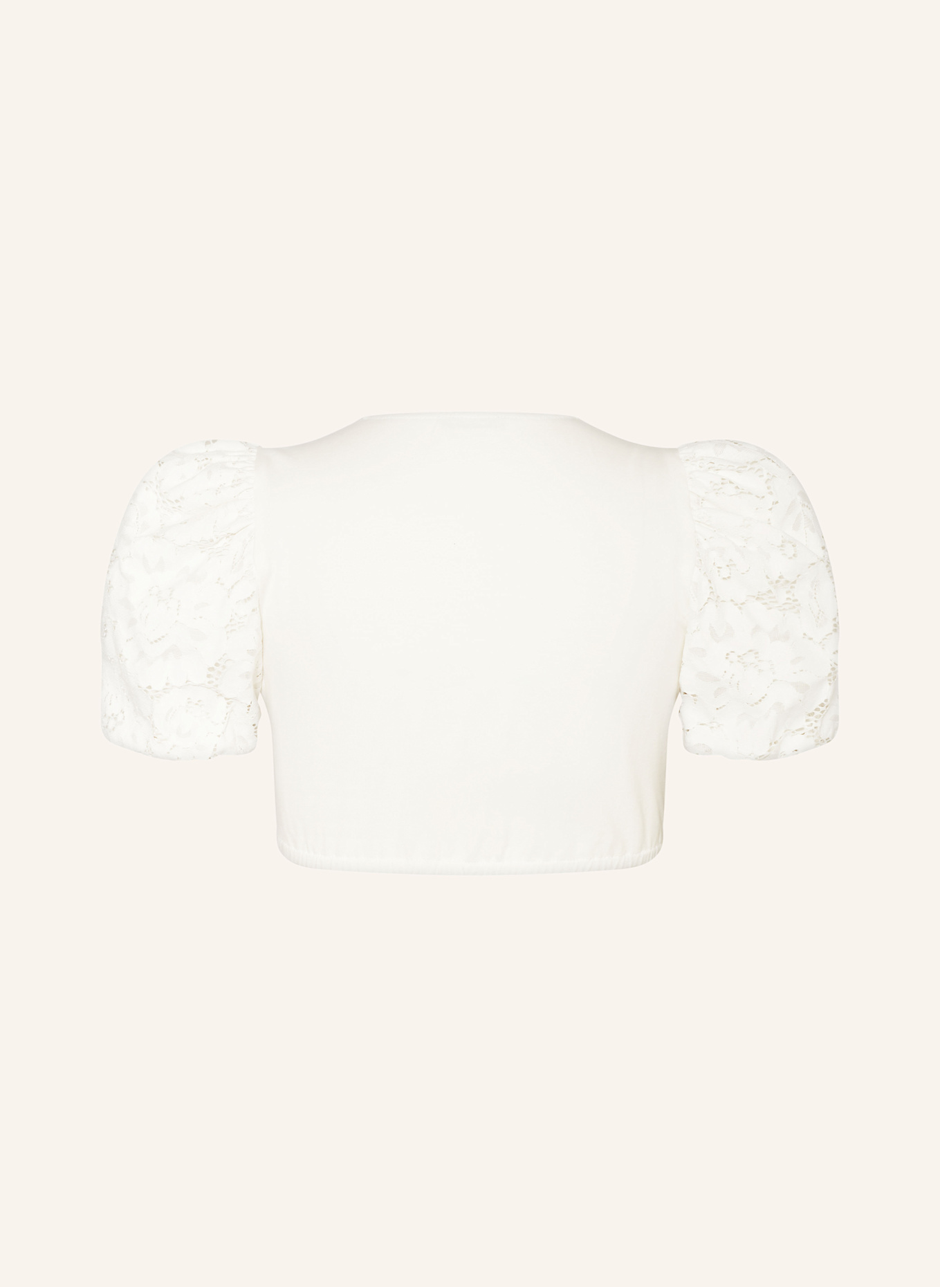 Gottseidank Dirndlbluse IRMA im Materialmix: WEISS