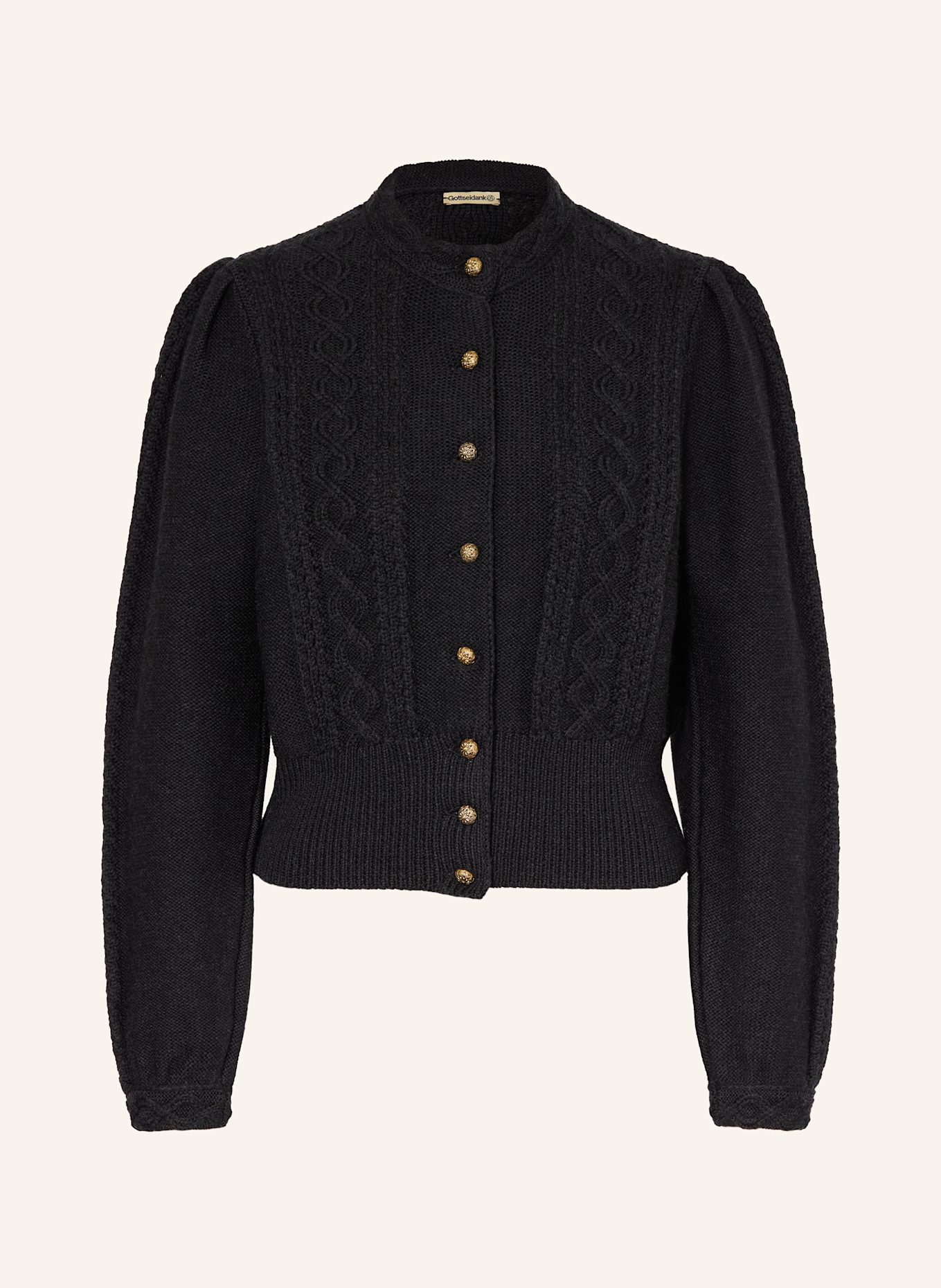 Gottseidank Strickjanker LEA aus Merinowolle: DUNKELGRAU