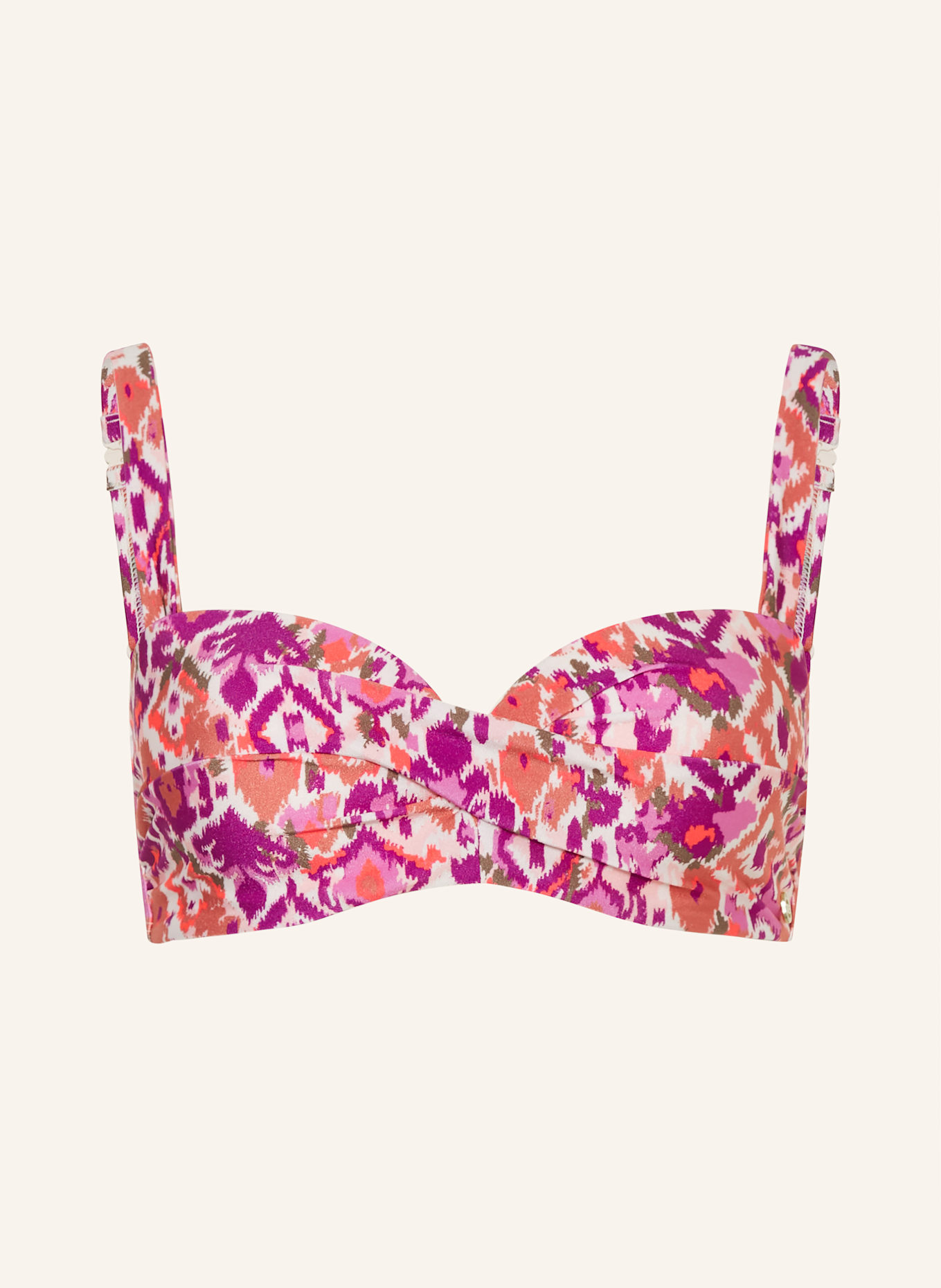 ten Cate Bügel-Bikini-Top: WEISS/ LILA/ OLIV