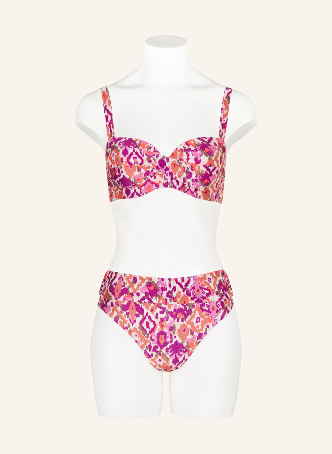 ten Cate Bügel-Bikini-Top: WEISS/ LILA/ OLIV