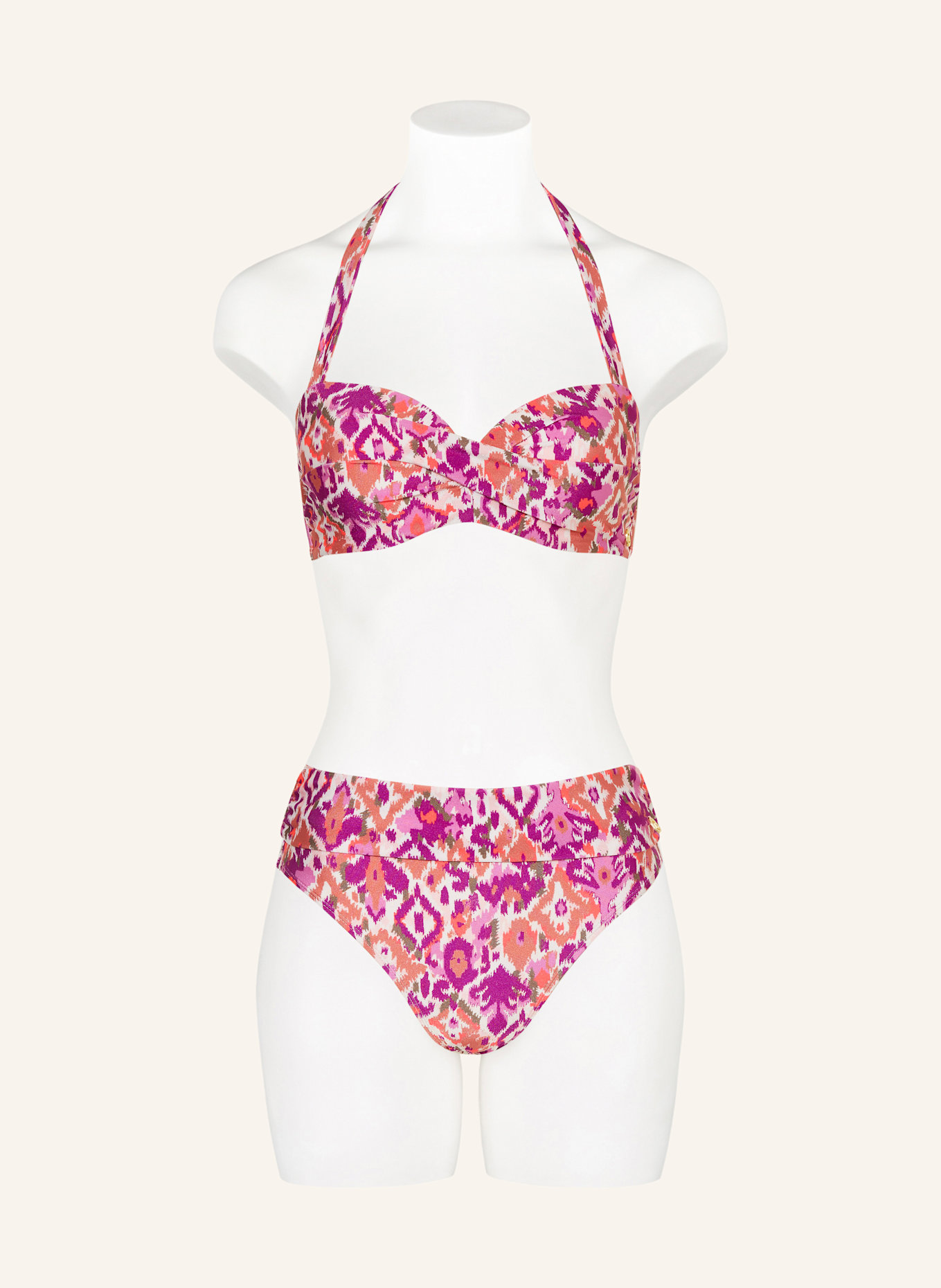 ten Cate Bügel-Bikini-Top: WEISS/ LILA/ OLIV