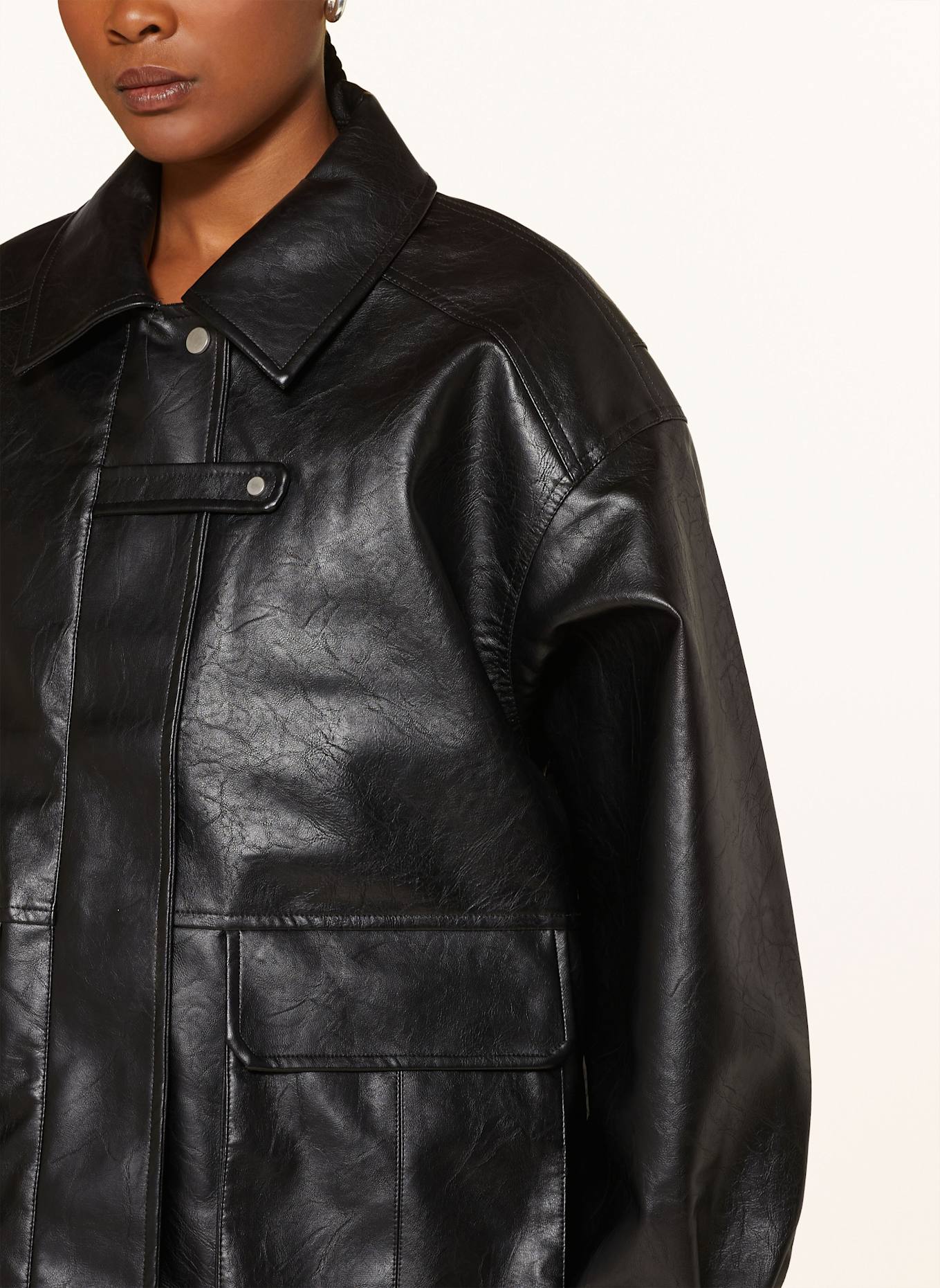 LeGer Studio Jacke DAVINIA in Lederoptik: SCHWARZ