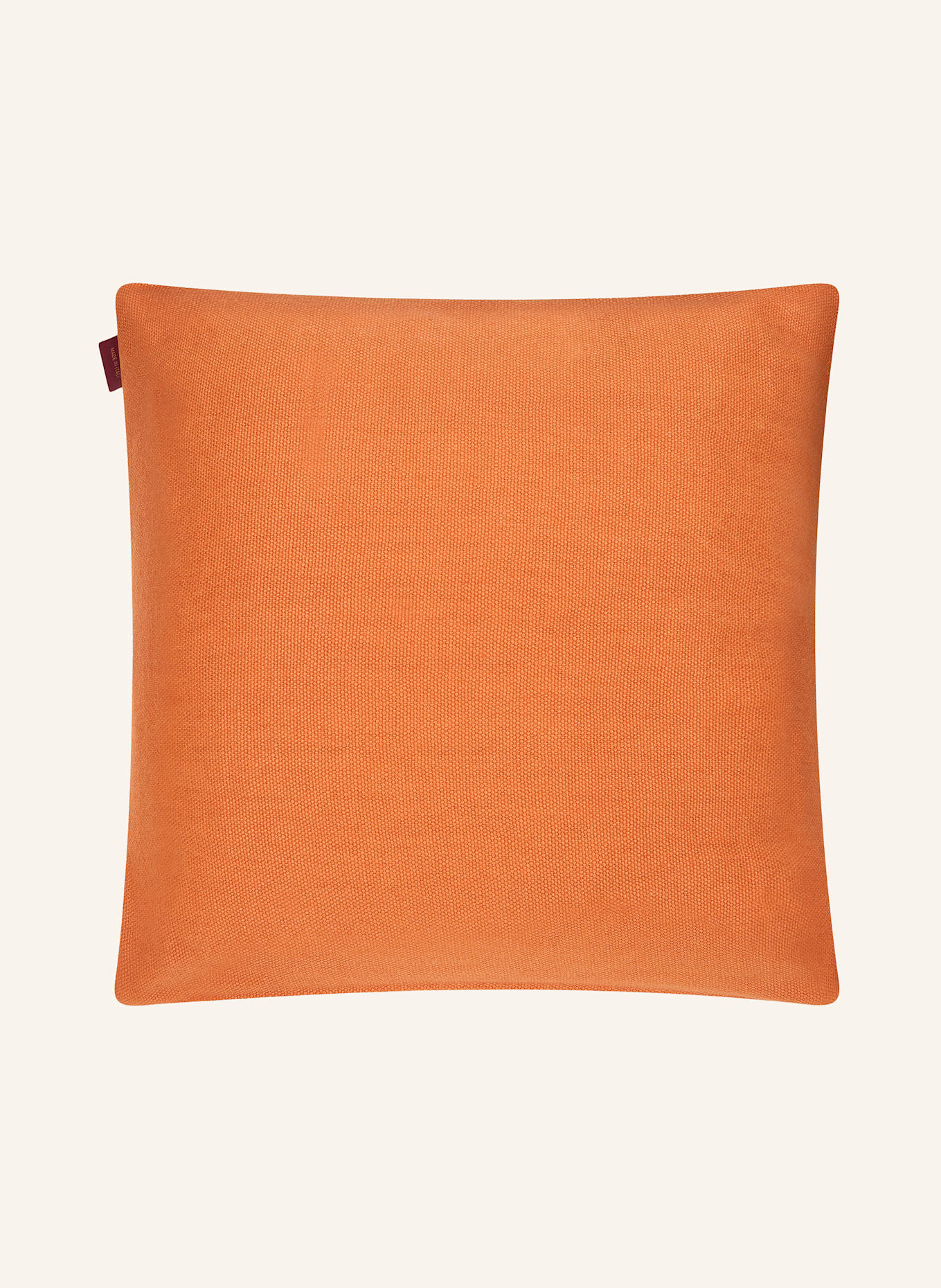 ETRO Home Decorative cushion in linen: ORANGE / CREAM