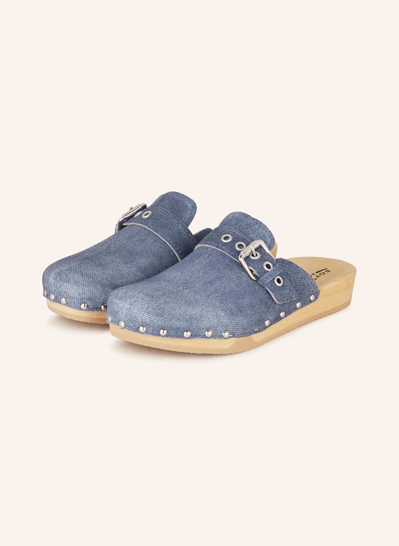 SOFTCLOX Clogs LESLIE mit Nieten: BLAU