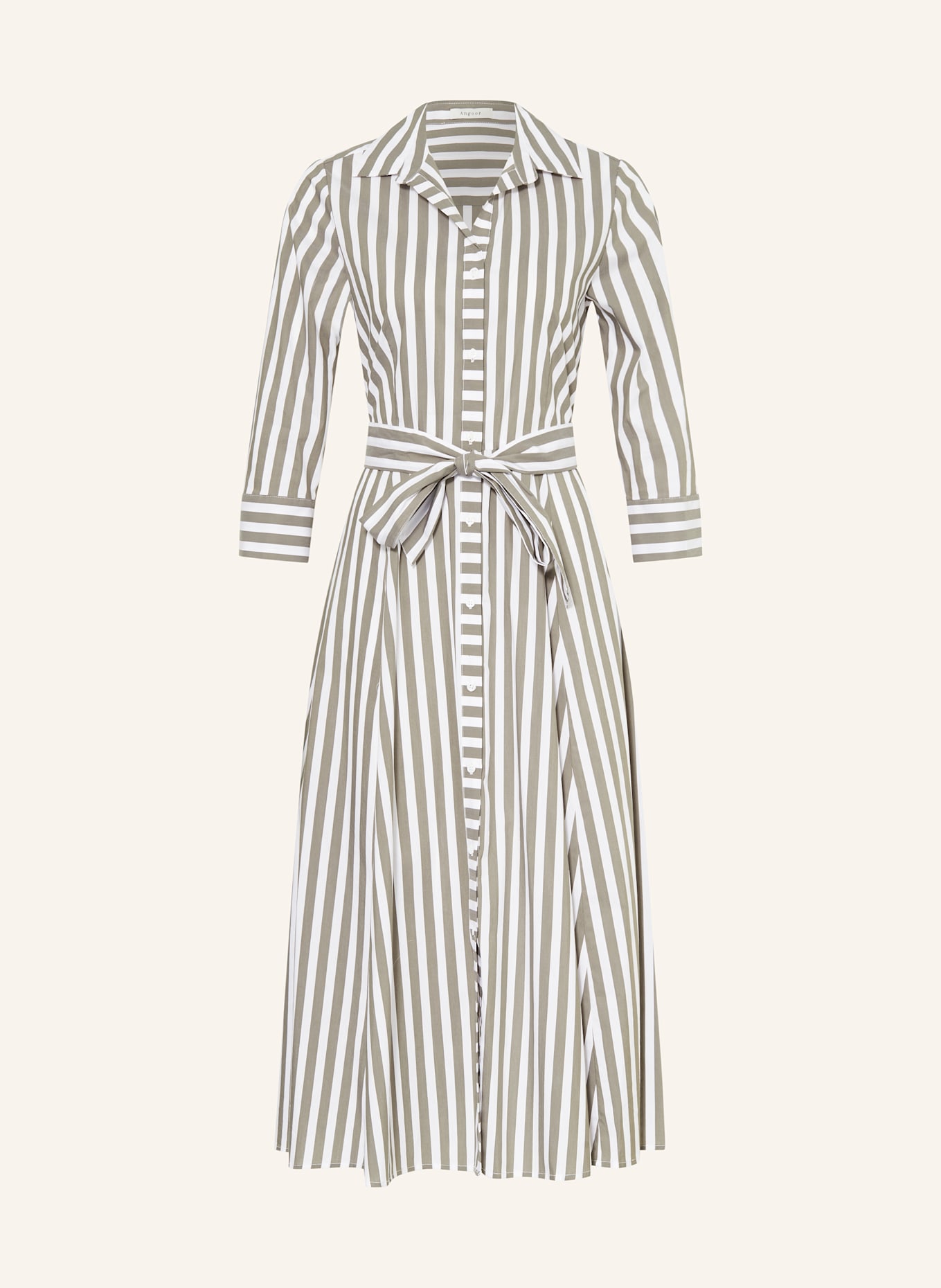 ANGOOR Hemdblusenkleid DEMAND mit 3/4-Arm: OLIV / WEISS