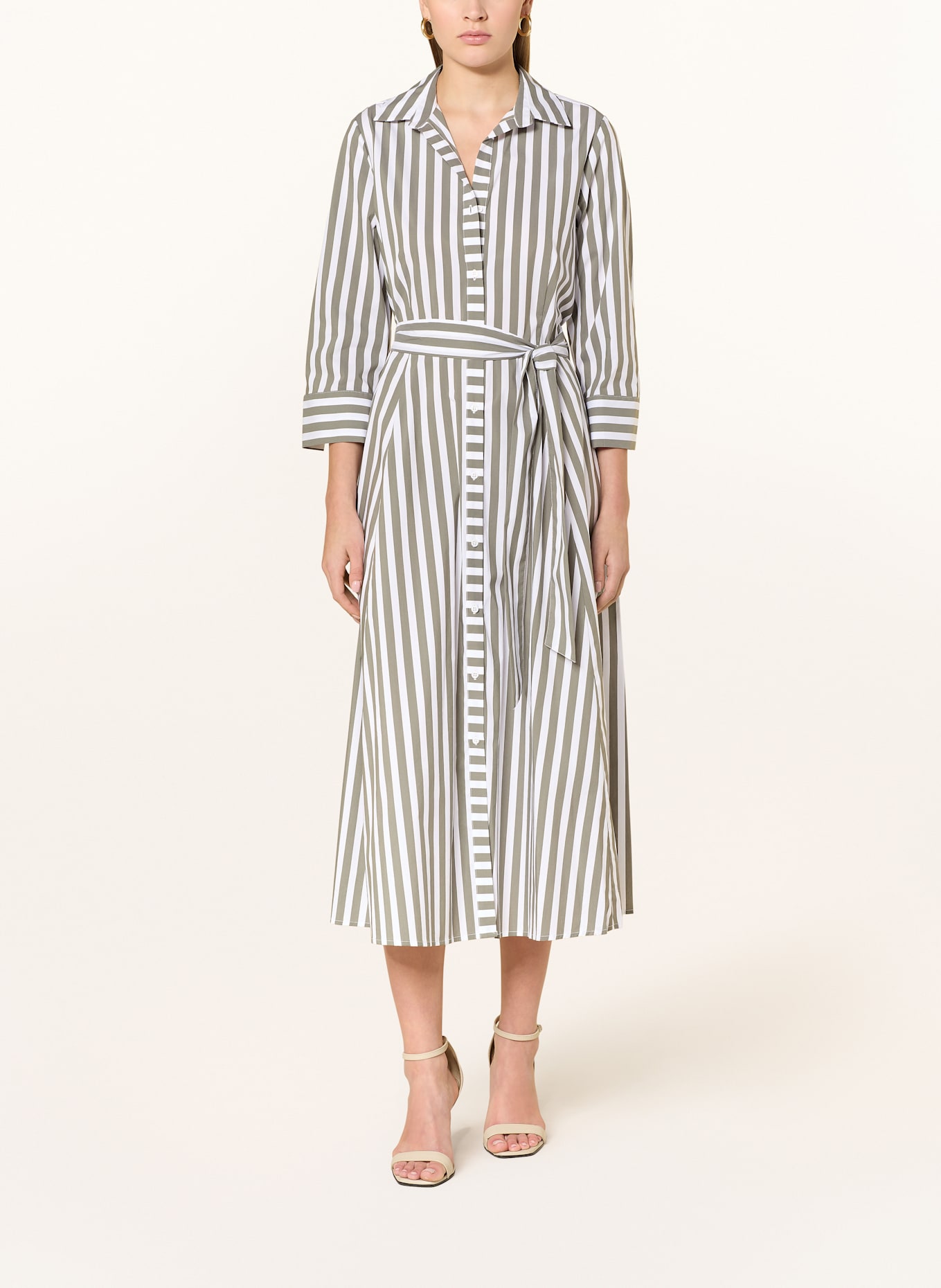 ANGOOR Hemdblusenkleid DEMAND mit 3/4-Arm: OLIV / WEISS