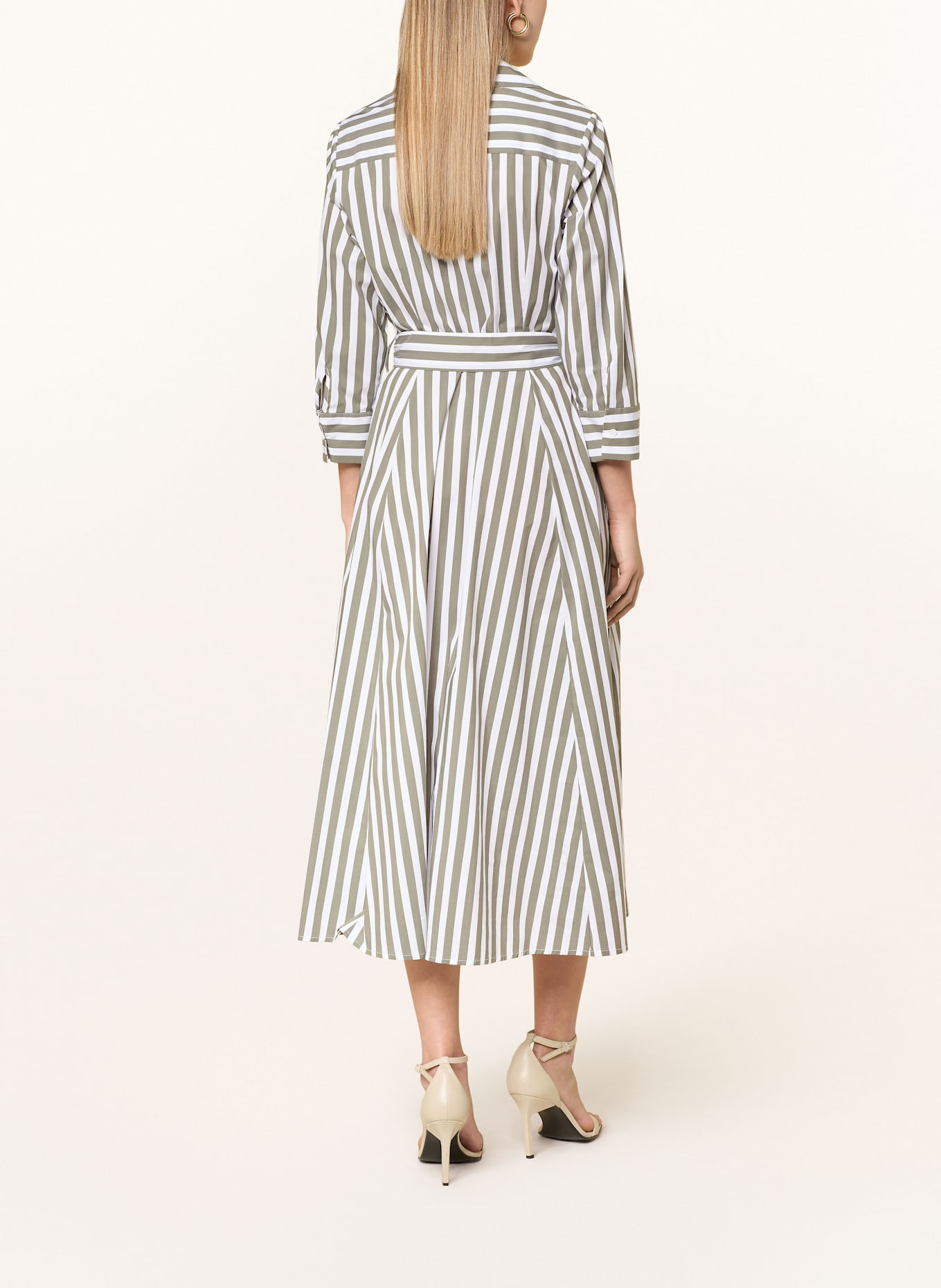 ANGOOR Hemdblusenkleid DEMAND mit 3/4-Arm: OLIV / WEISS