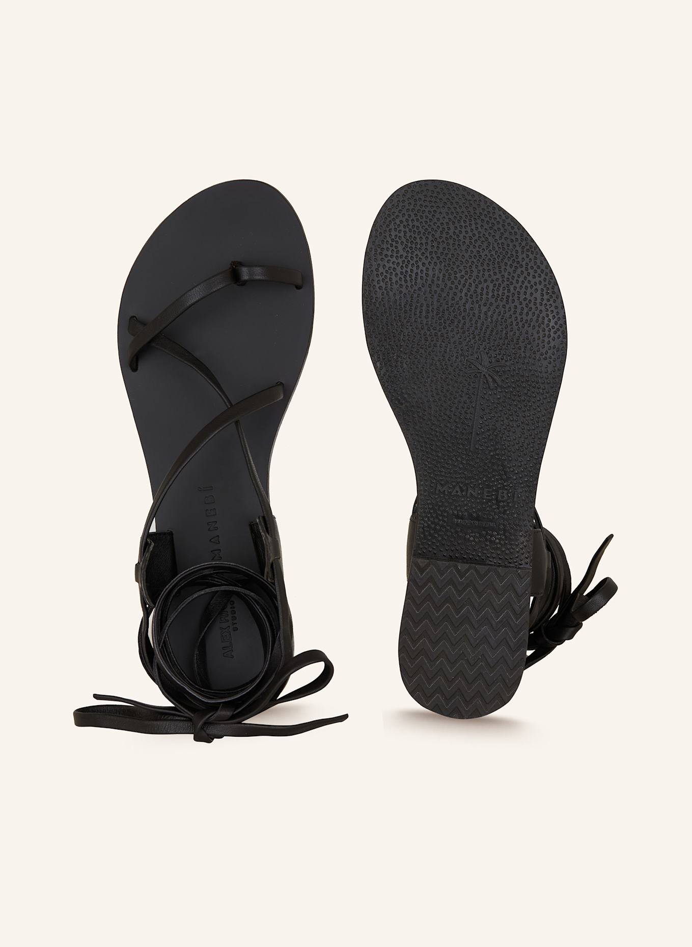 MANEBÍ Sandalen: SCHWARZ