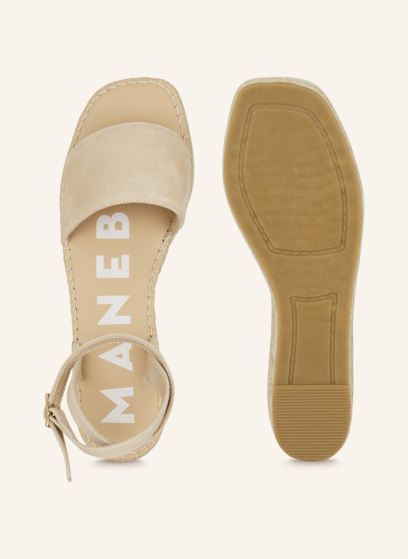 MANEBÍ Wedges HAMPTONS: CREME