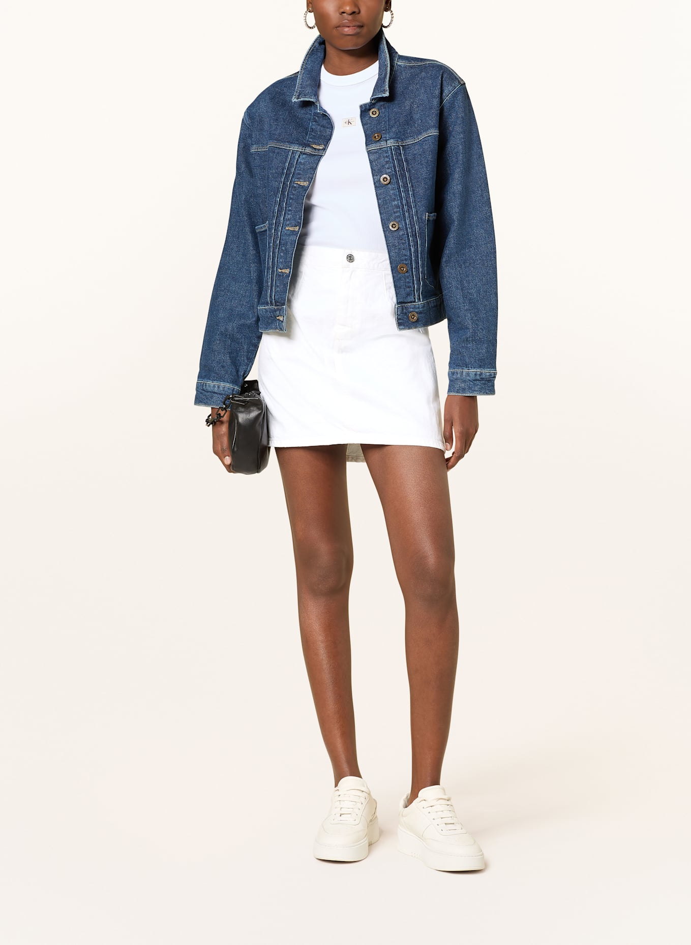 calvin klein new iconic essential tee j30j317092 pbu Denim skirt: 1Calvin Klein CK One Micro Ensemble de lingerie à imprimé animal