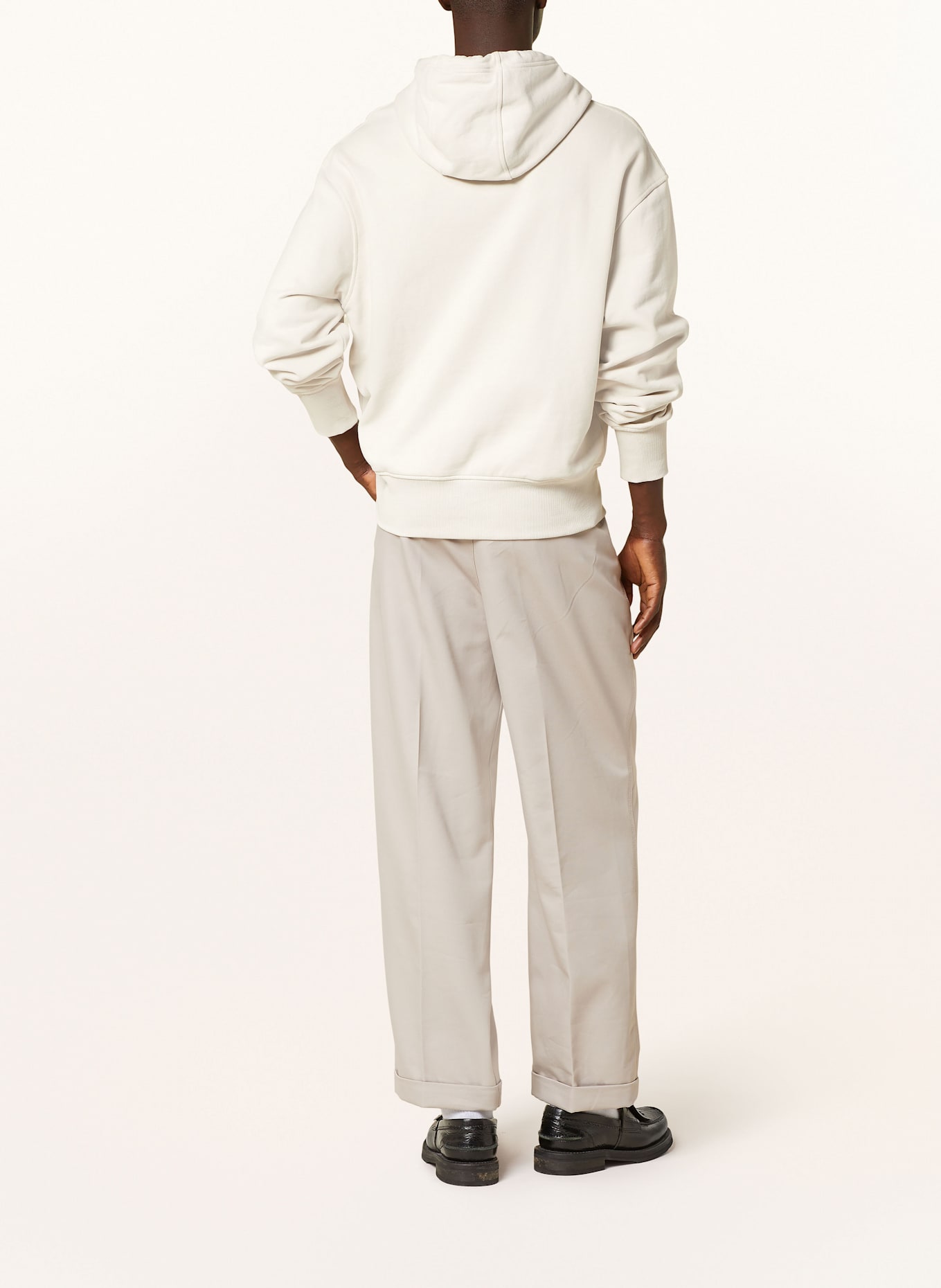 Calvin Klein Jeans Hoodie: BEIGE / LIGHT GRAY