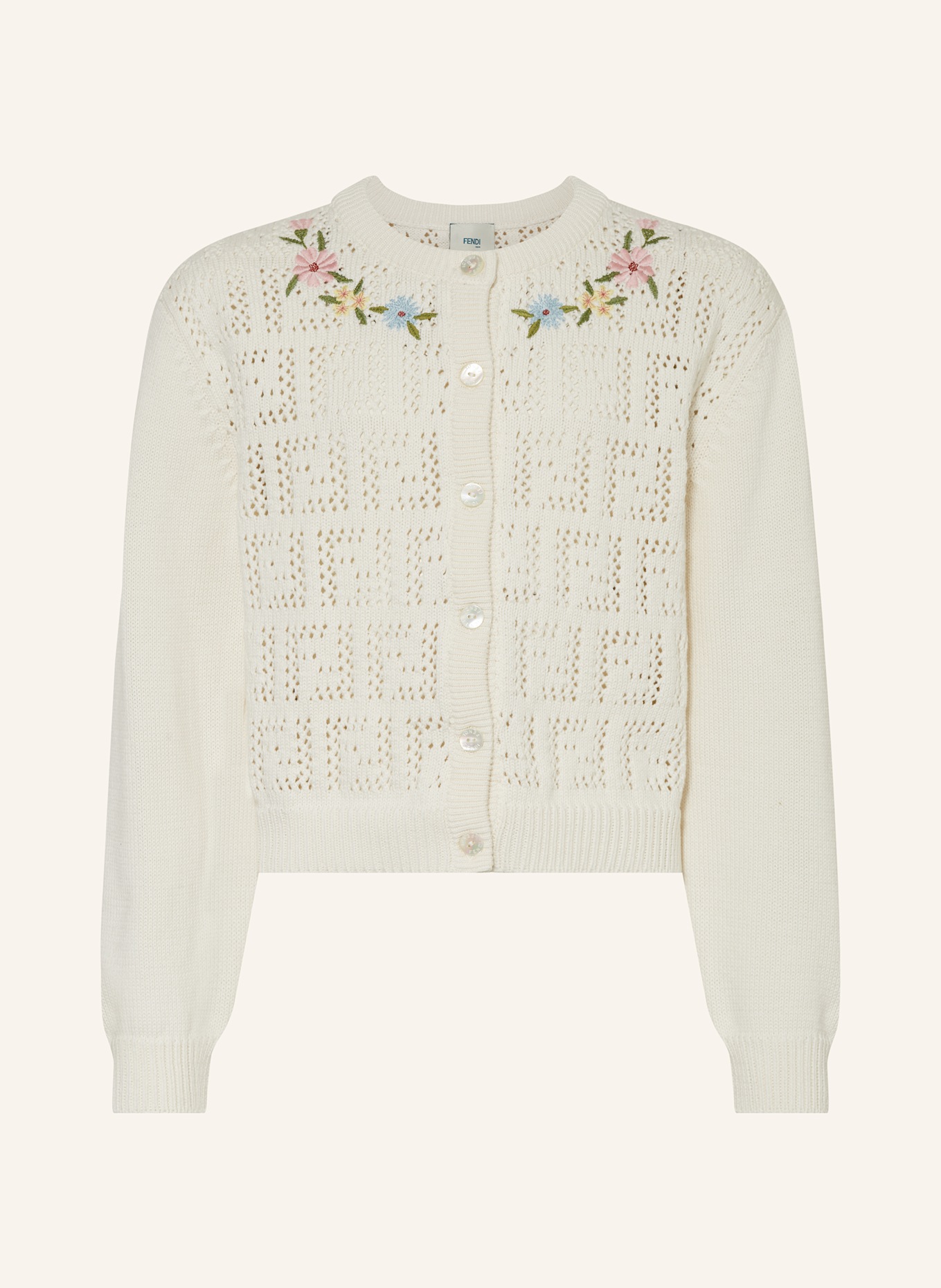 FENDI Strickjacke: ECRU