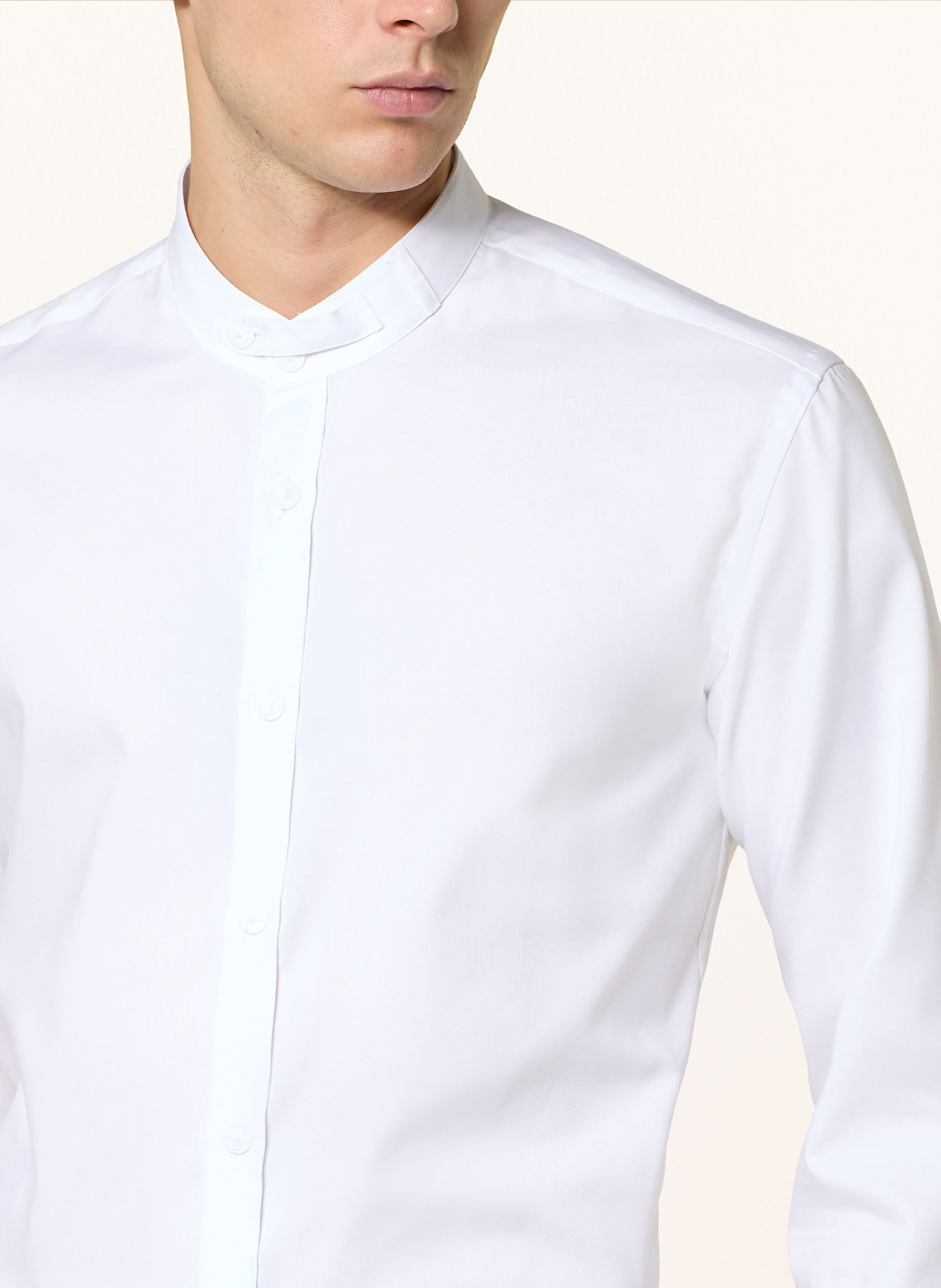 Heimatglück Tracht Krojová košile MAX Regular Fit se stojáčkem: BÍLÁ