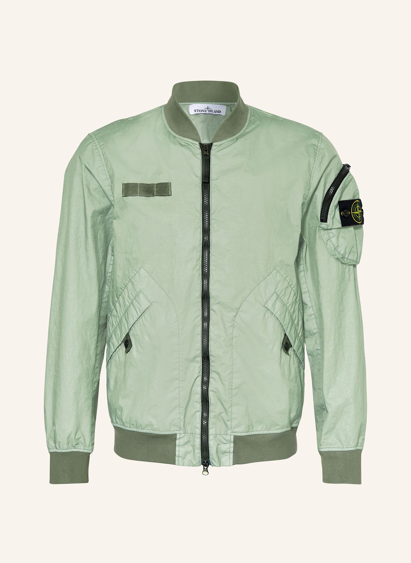 STONE ISLAND Bomber jacket in light green