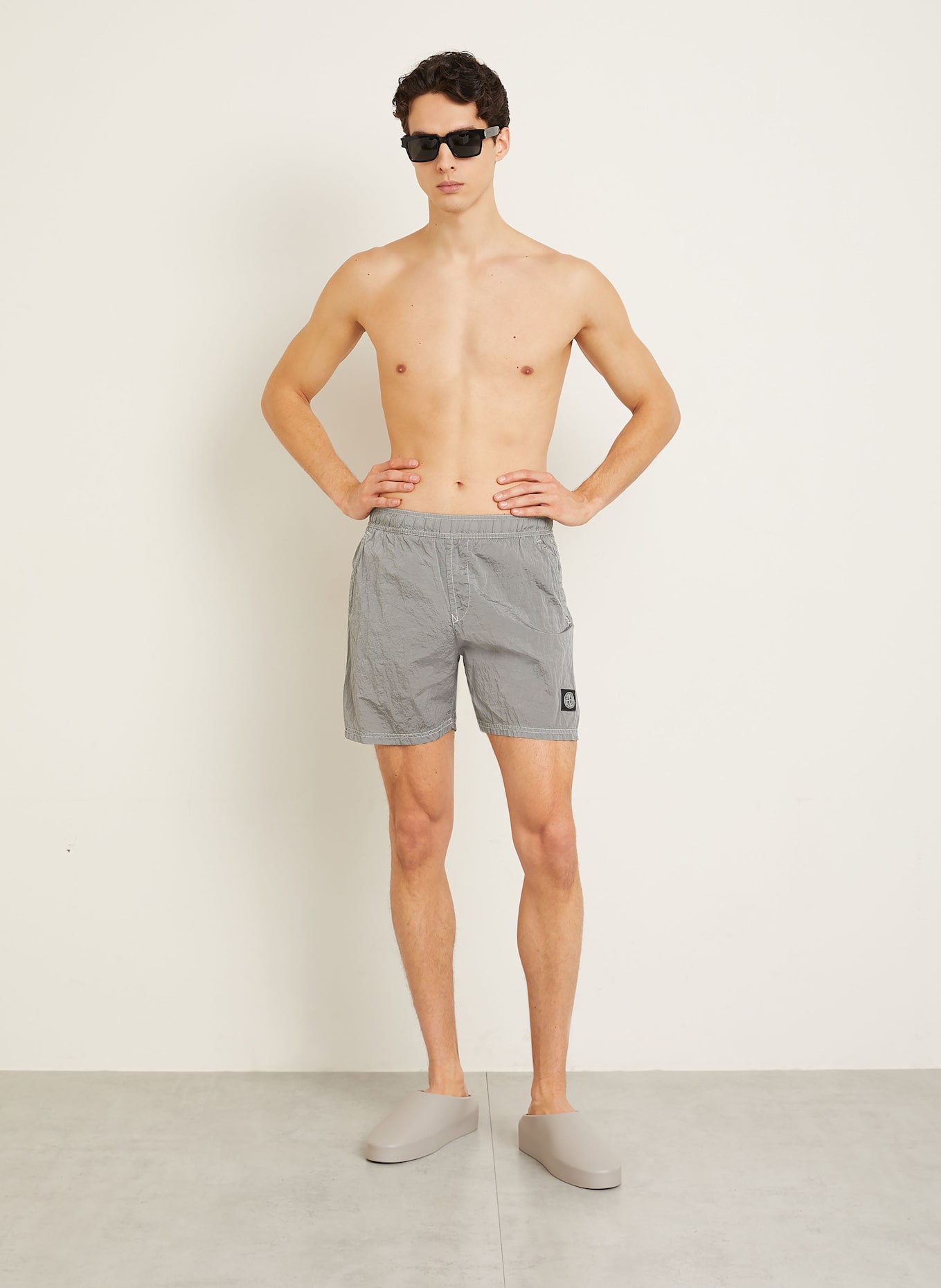 STONE ISLAND Swim Shorts in gray