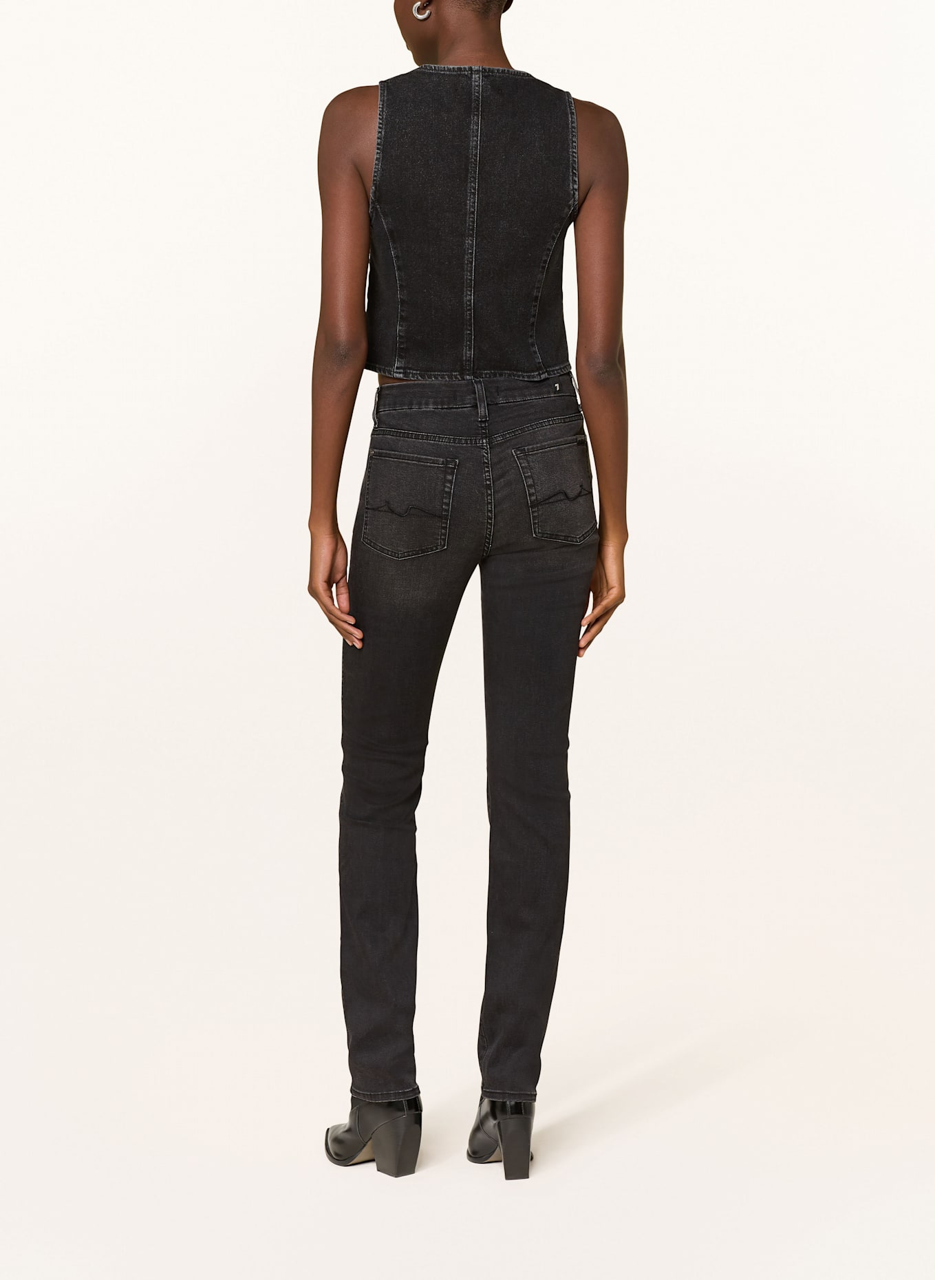 7 for all mankind Straight Jeans KIMMIE STRAIGHT: 7F00 Black Beauty