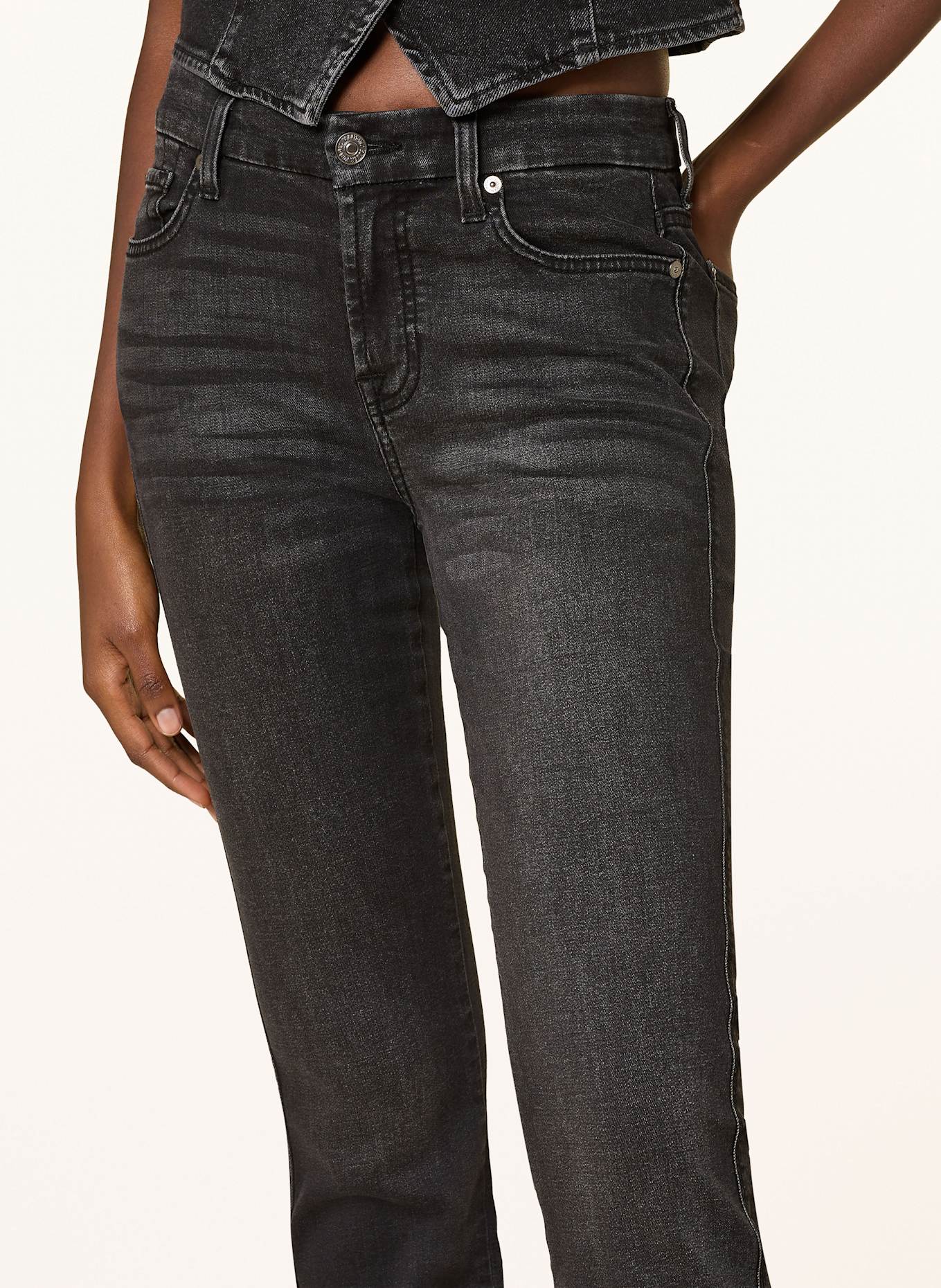 7 for all mankind Straight Jeans KIMMIE STRAIGHT: 7F00 Black Beauty