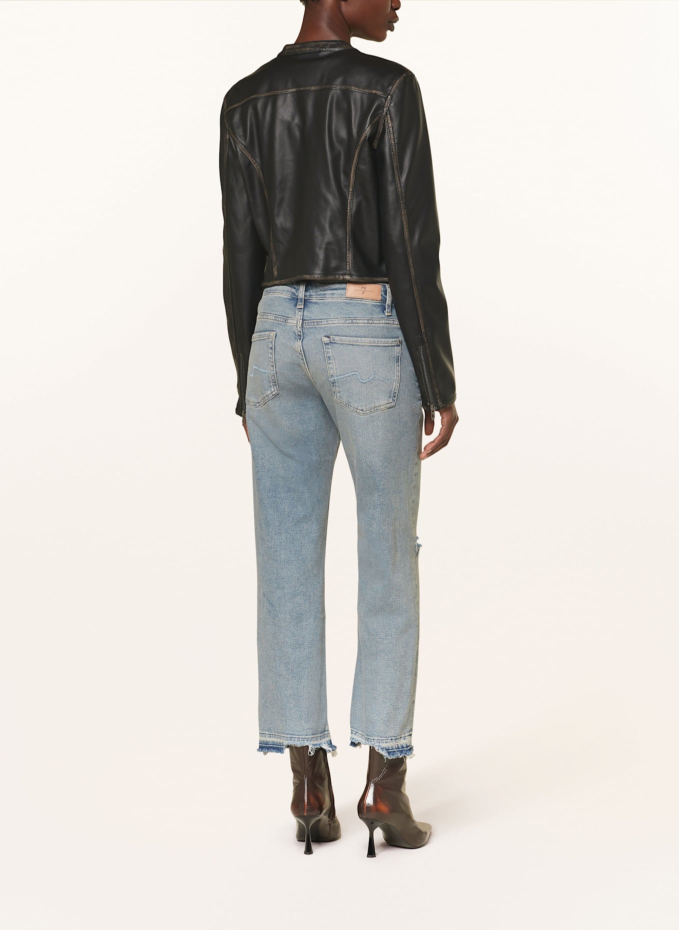 7 for all mankind Straight Jeans CALIE STRAIGHT ANKLE: Shore Break