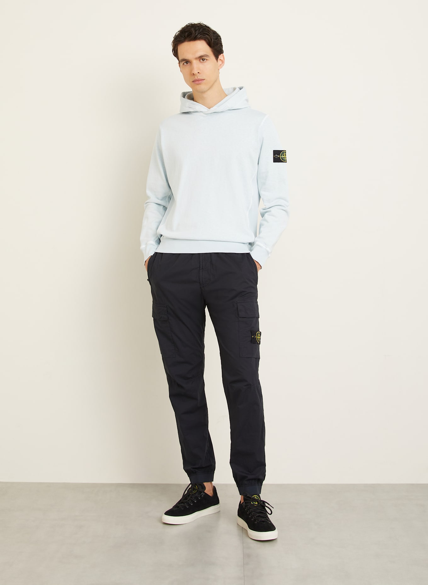 STONE ISLAND Hoodie: LIGHT BLUE
