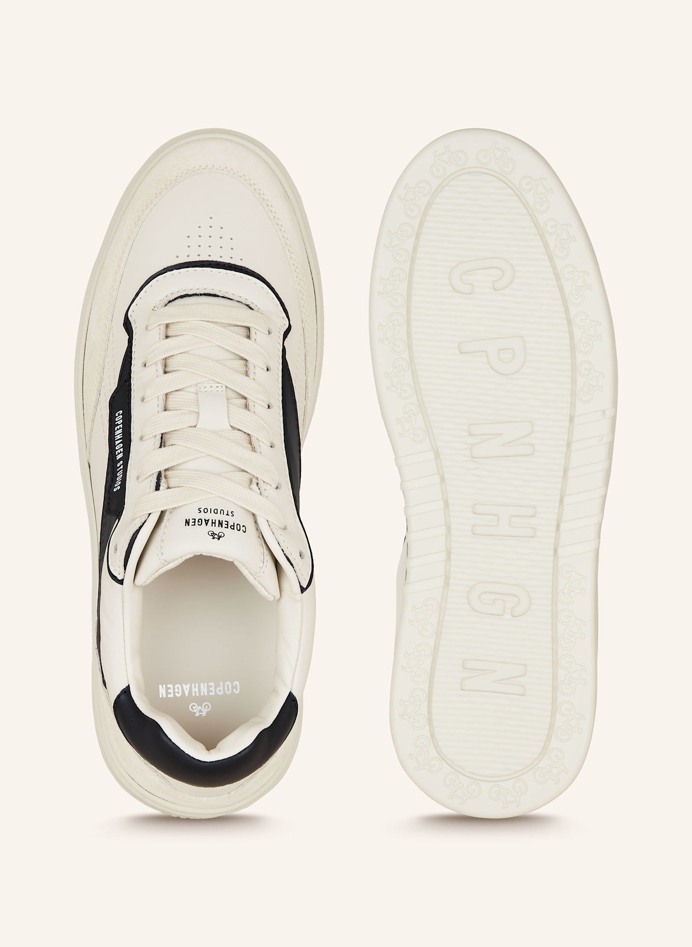 COPENHAGEN Sneaker CPH89M: CREME/ SCHWARZ