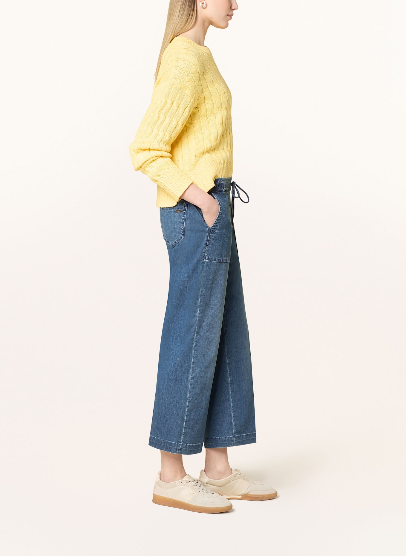 MAC Culottes in denim look: D447 blue basic authentic