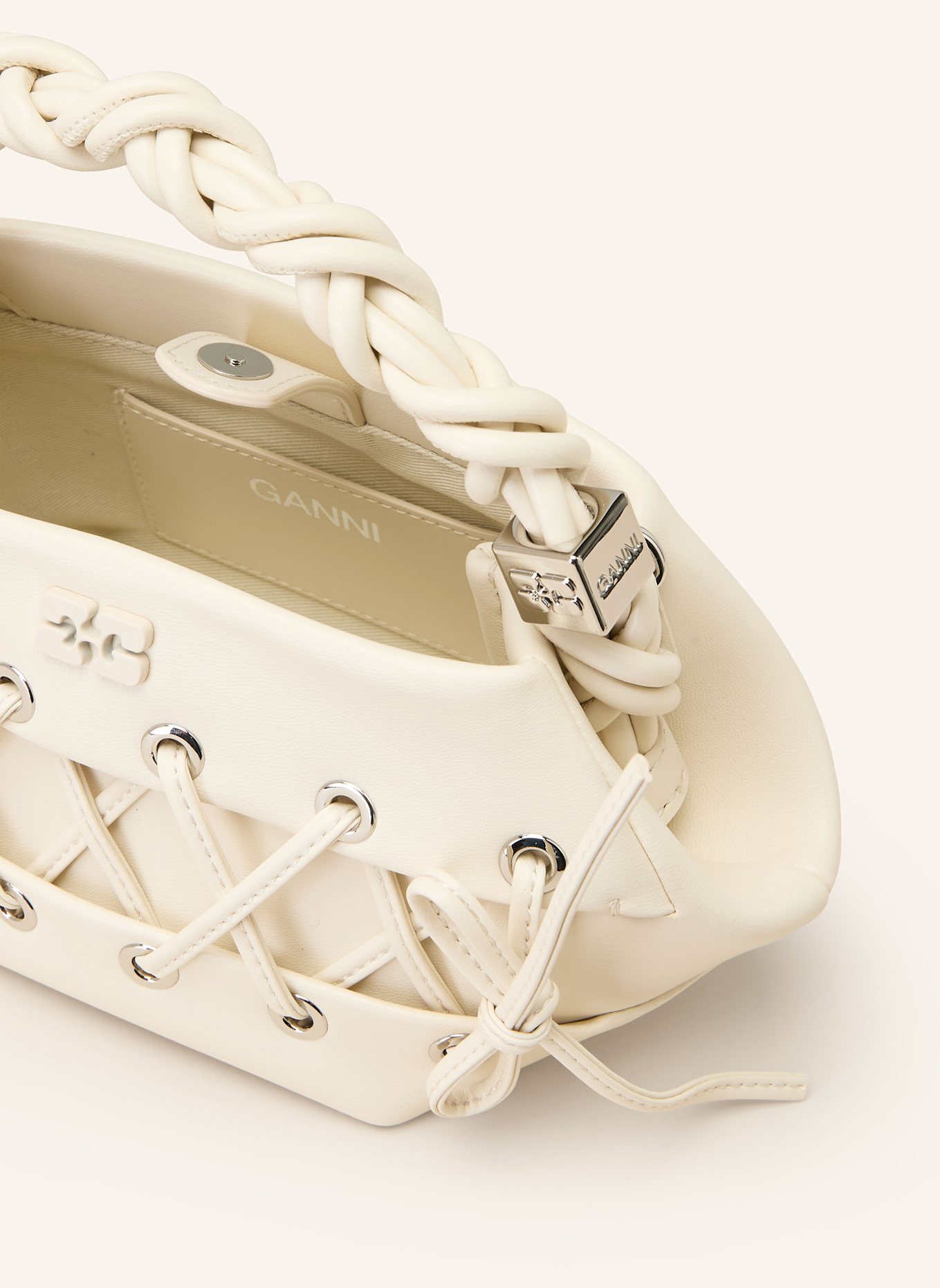 GANNI Handtasche BOU BAG MINI: ECRU
