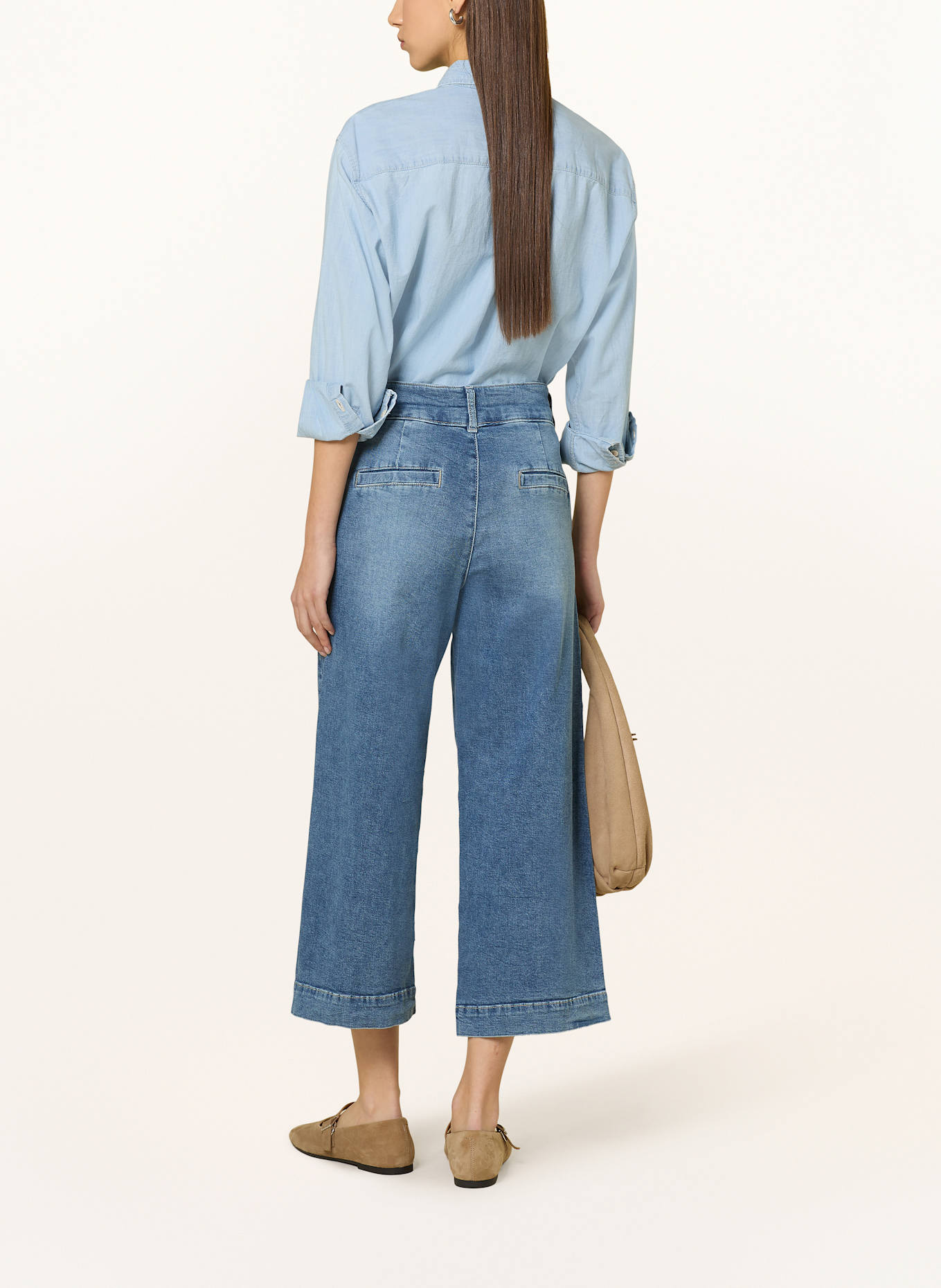 MORE & MORE Jeansy 7/8: 0962 middle blue denim