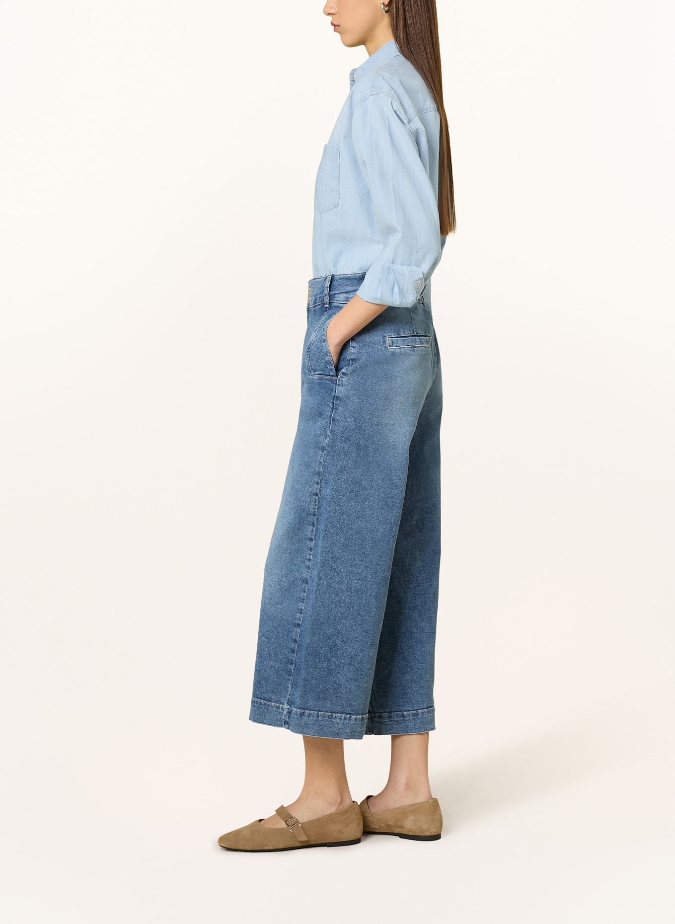 MORE & MORE Jeansy 7/8: 0962 middle blue denim