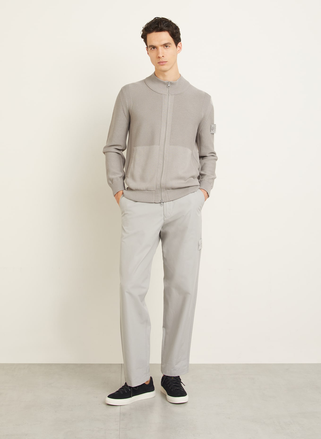 STONE ISLAND Kardigan GHOST: SZARY