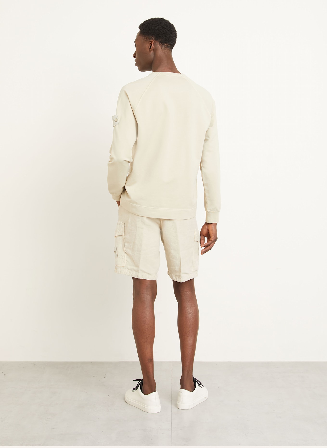 STONE ISLAND Leinenshorts GHOST: BEIGE
