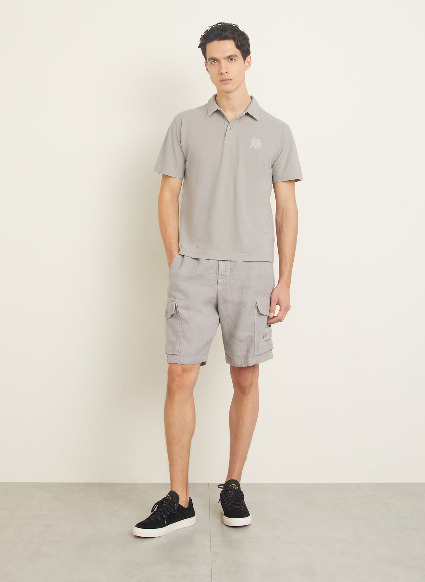 STONE ISLAND Jersey-Poloshirt GHOST: HELLGRAU