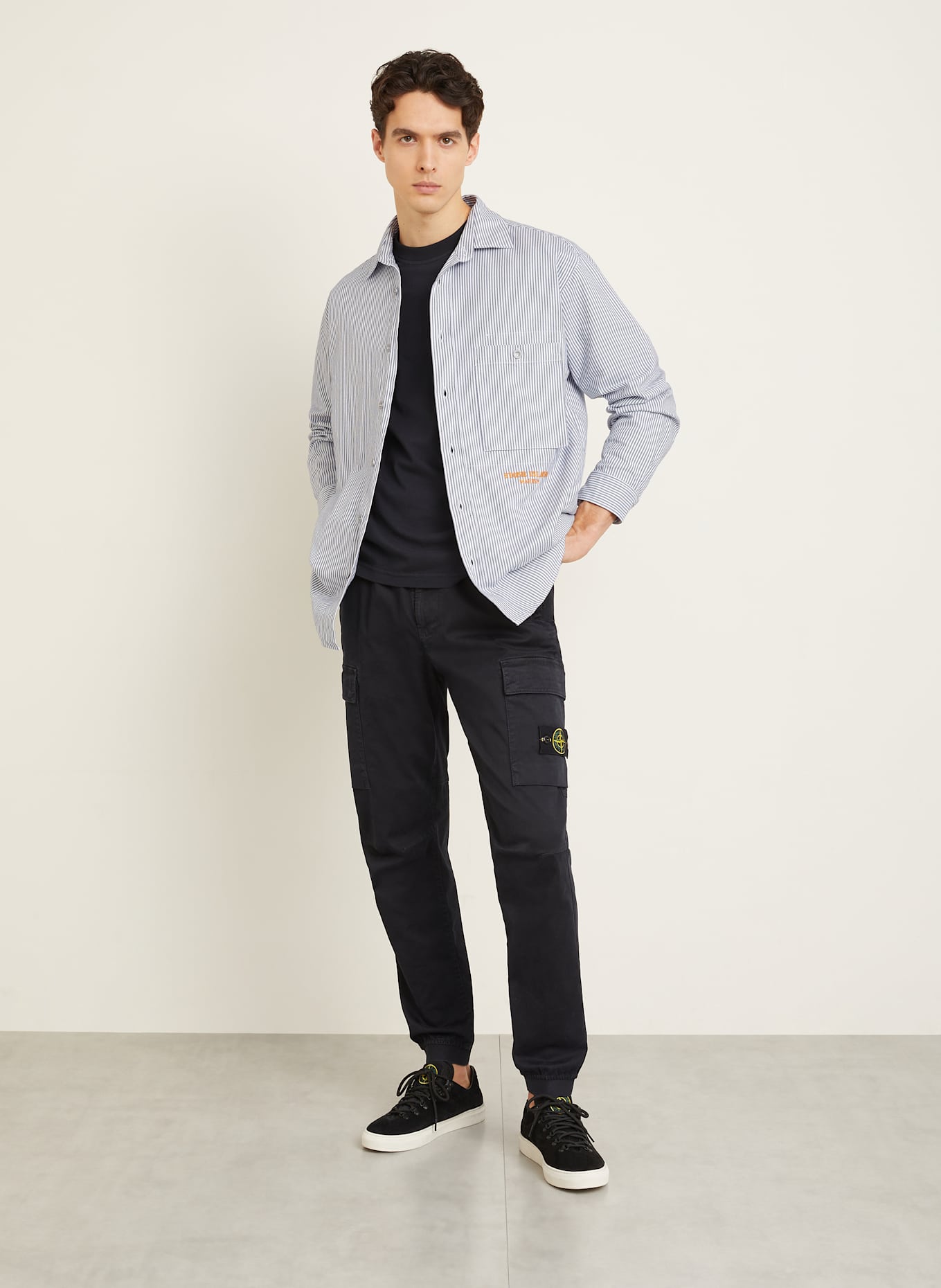 STONE ISLAND Hemd MARINA Comfort Fit: BLAU / WEISS