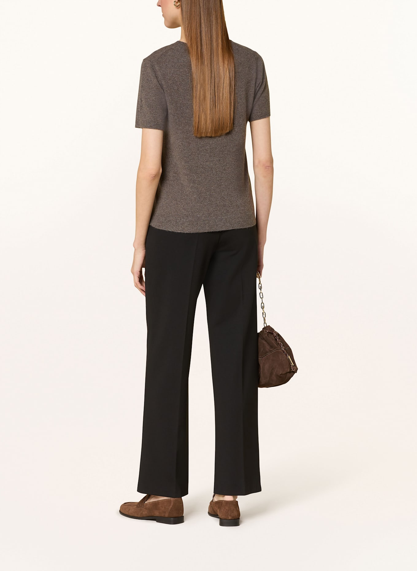 darling harbour Strickshirt aus Cashmere: TAUPE