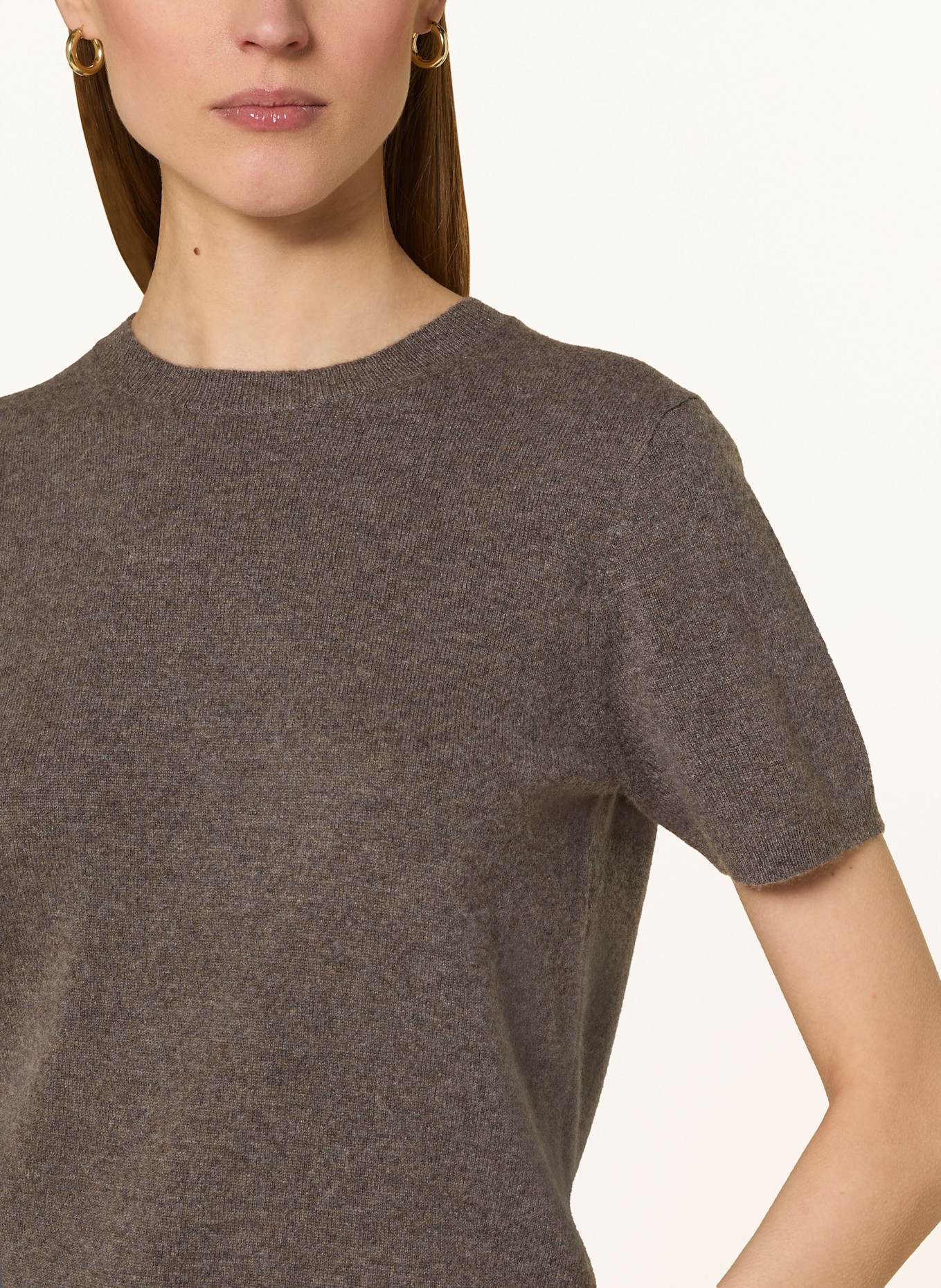 darling harbour Strickshirt aus Cashmere: TAUPE