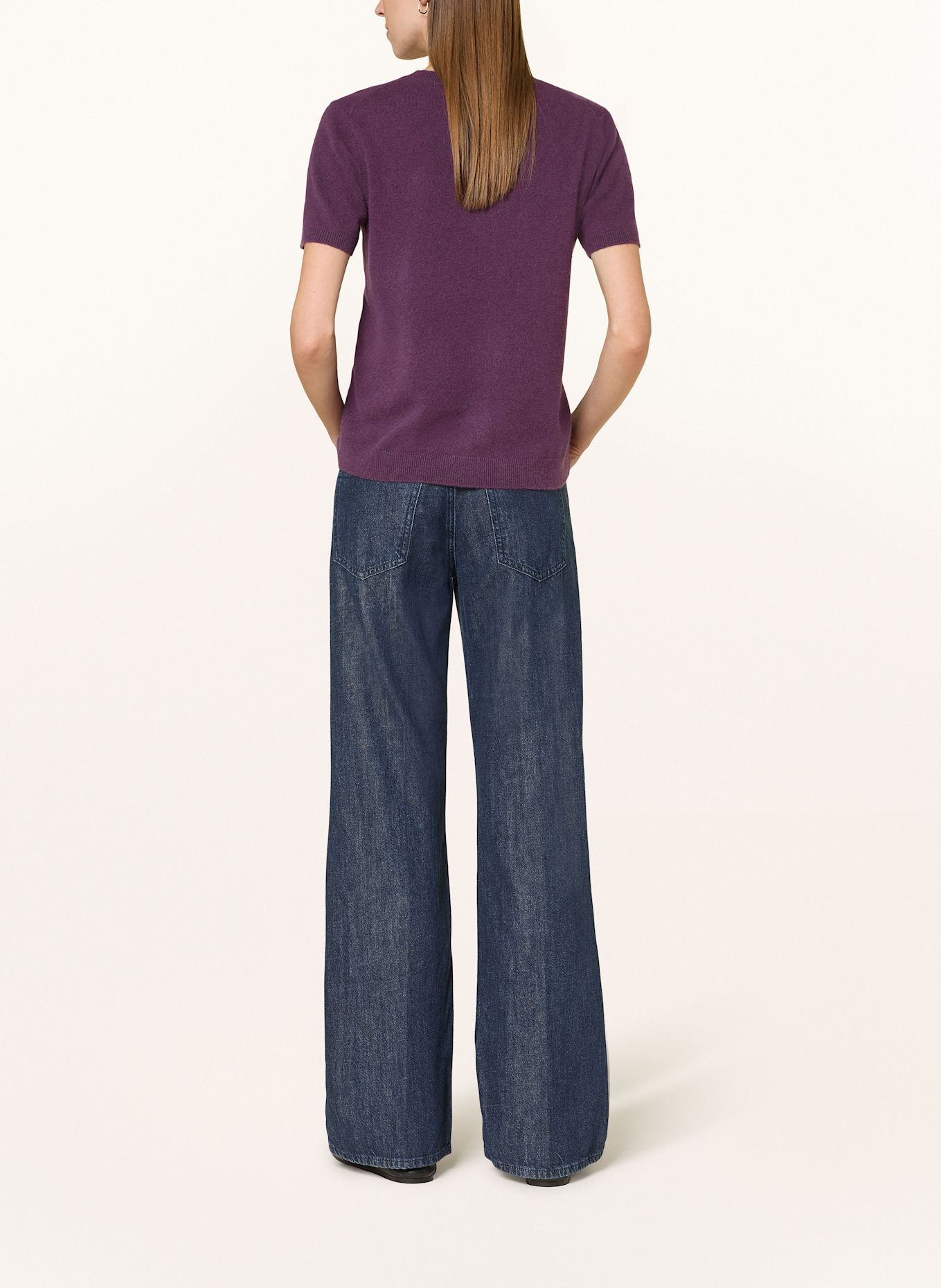 darling harbour Strickshirt aus Cashmere: PFLAUME