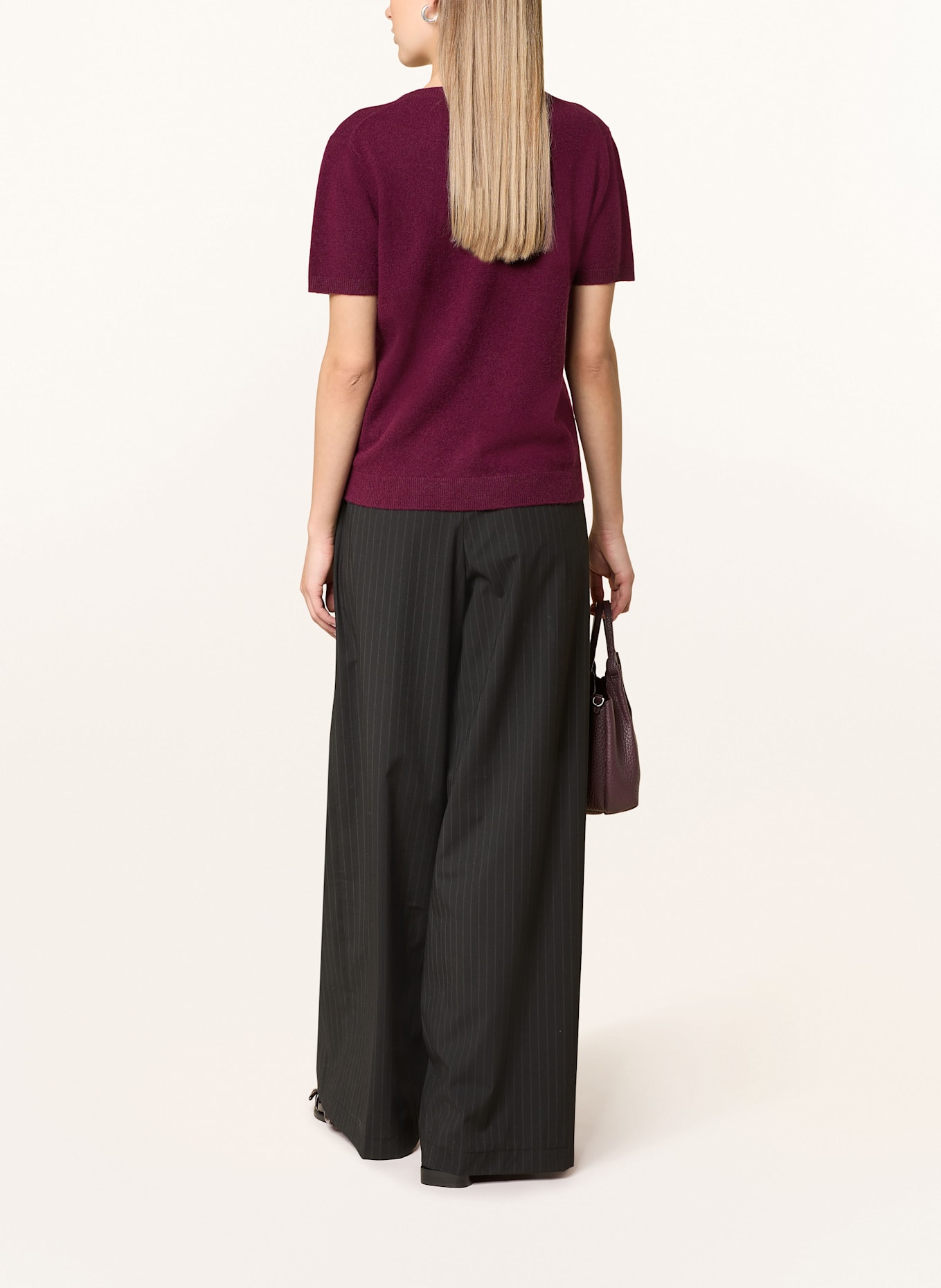 darling harbour Strickshirt aus Cashmere: BORDEAUX