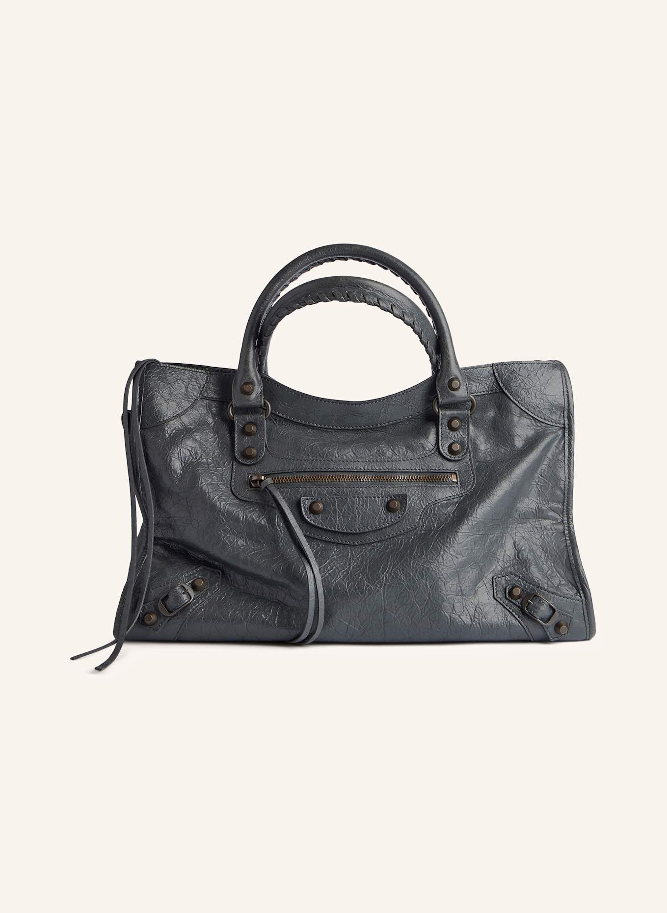 【VIP価格】BALENCIAGA Le City Medium Handbag BALENCIAGA Torebka LE CITY BAG MEDIUM kolor czarny/ cziemnoszary