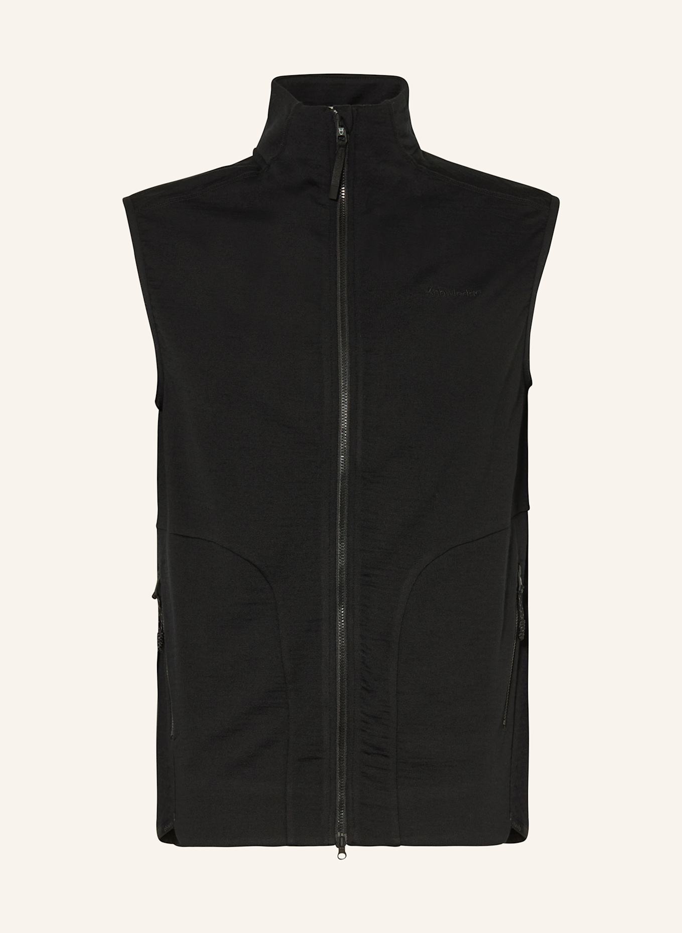 KnowledgeCotton Apparel Functional merino wool vest: BLACK